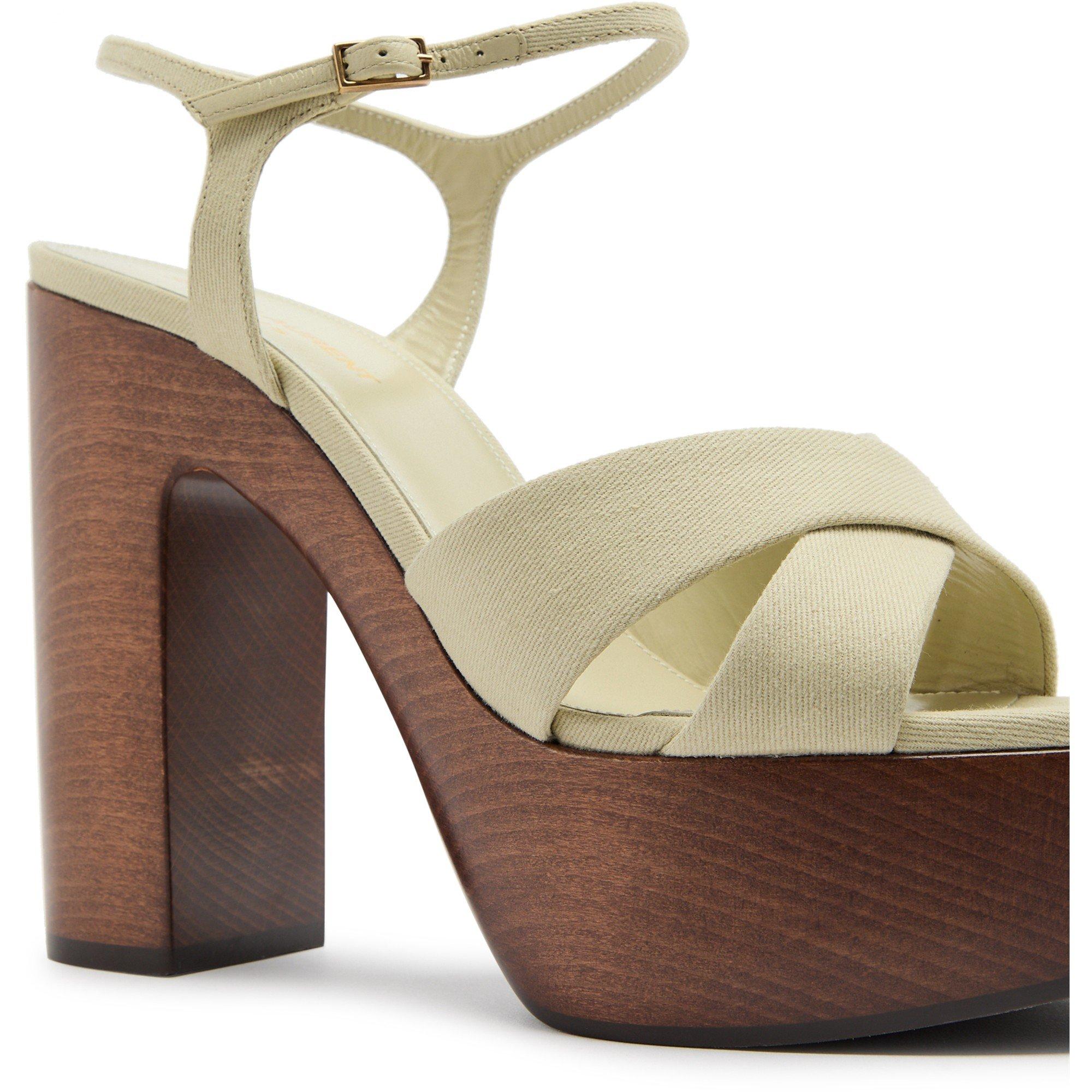 BEIGE - Saint Laurent - BIANCA PLATFORM SANDAL 85 - 5