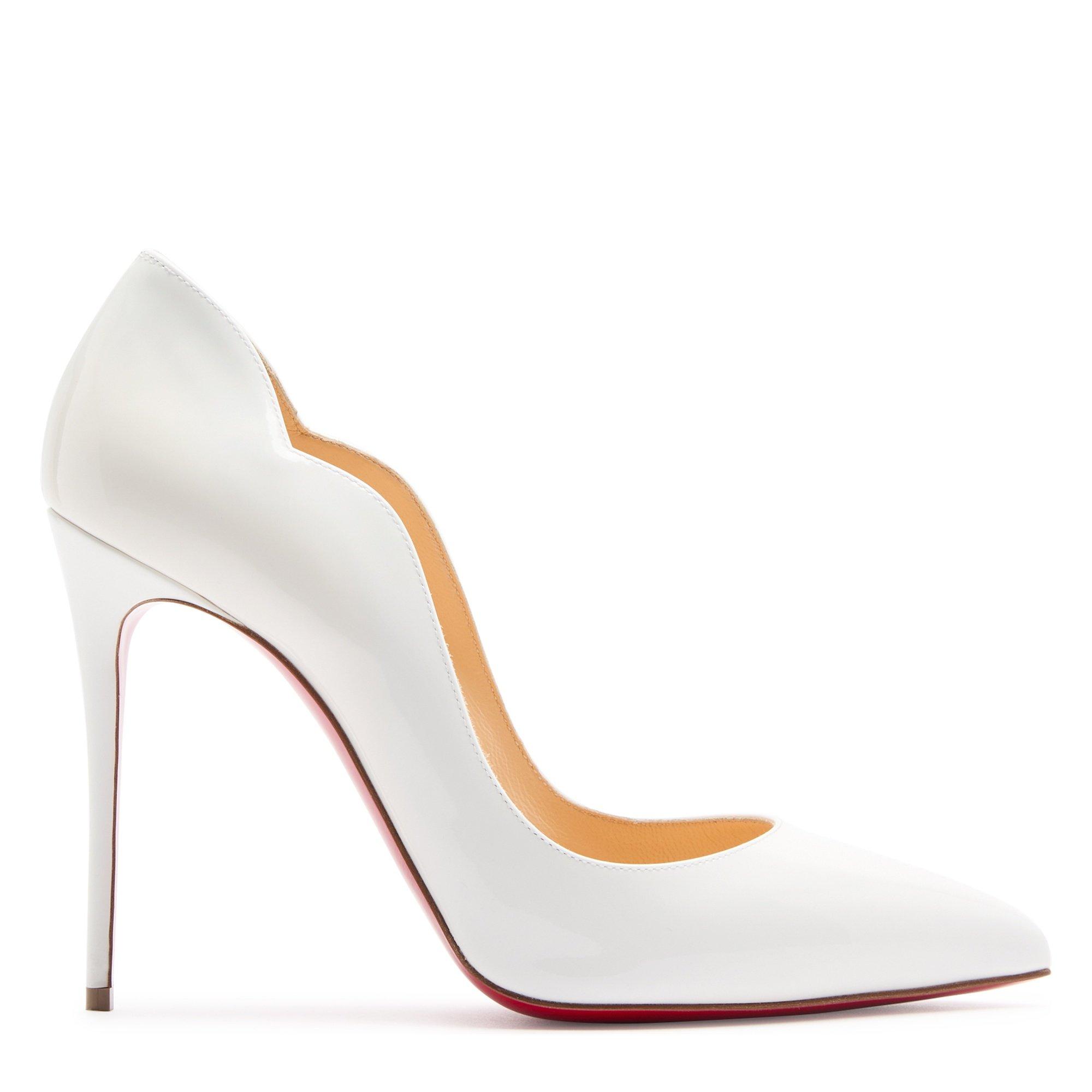 WHITE - Christian Louboutin - HOT CHICK PATENT PUMP 100 - 1
