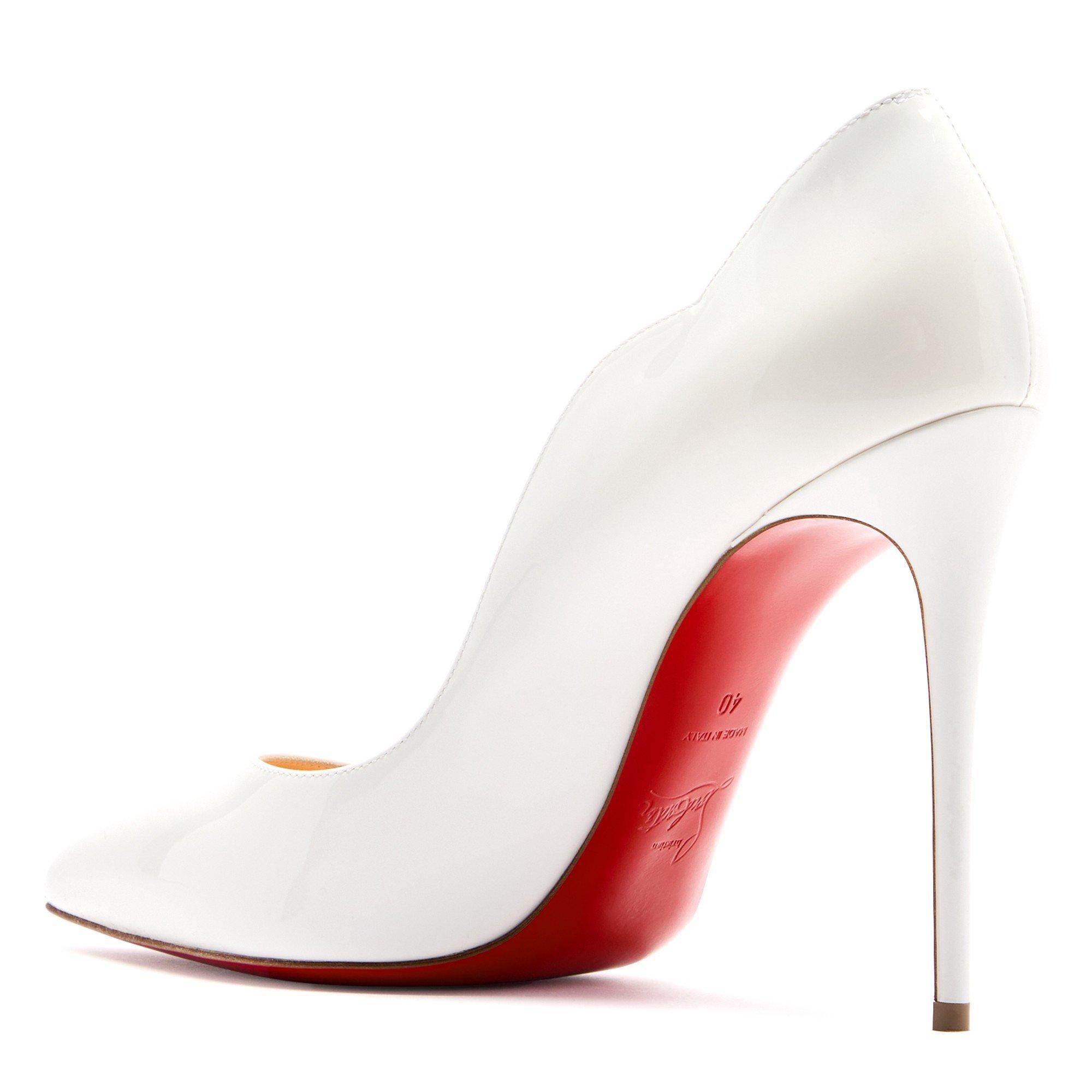 WHITE - Christian Louboutin - HOT CHICK PATENT PUMP 100 - 2