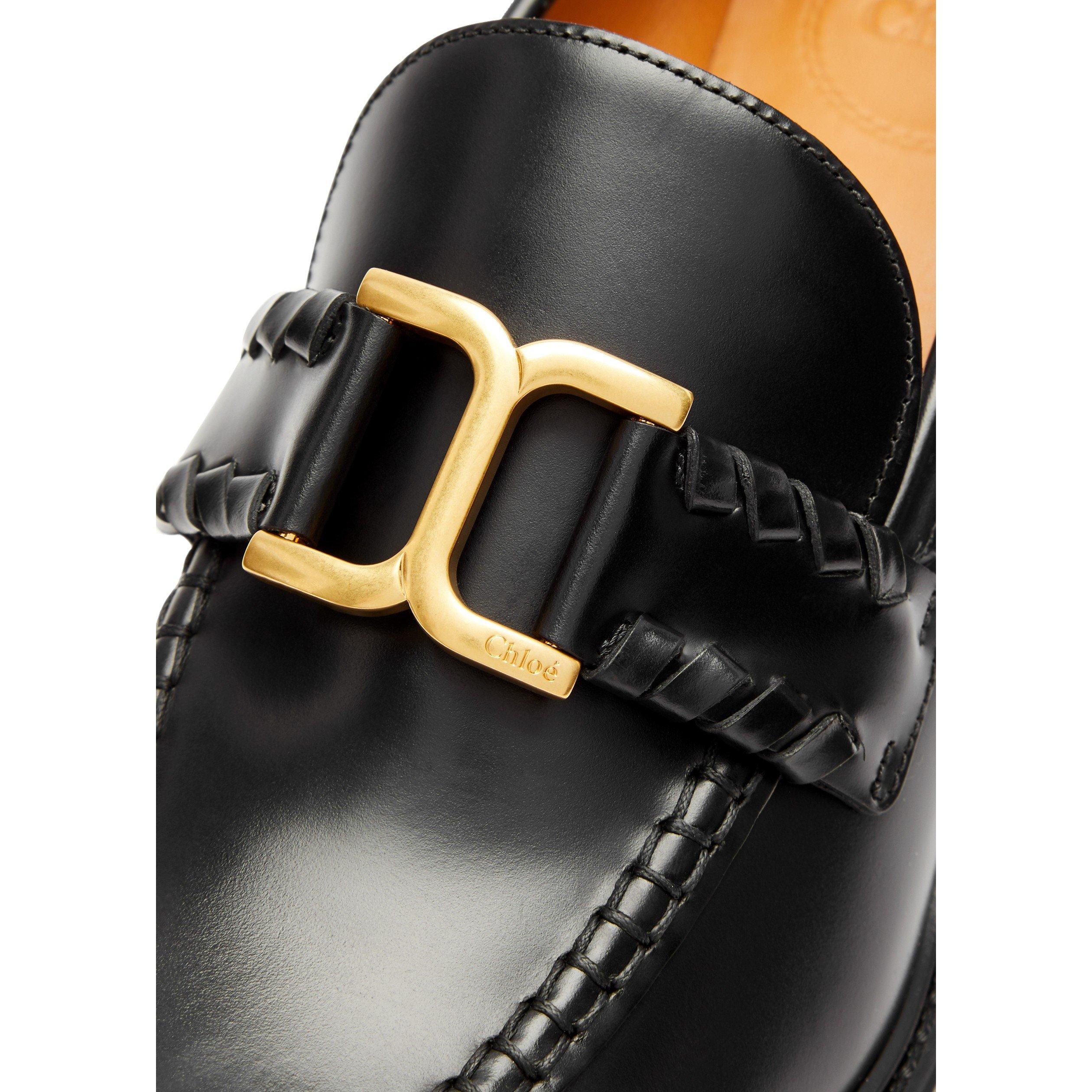 BLACK - Chloe - MARCIE HEELED LOAFER - 5