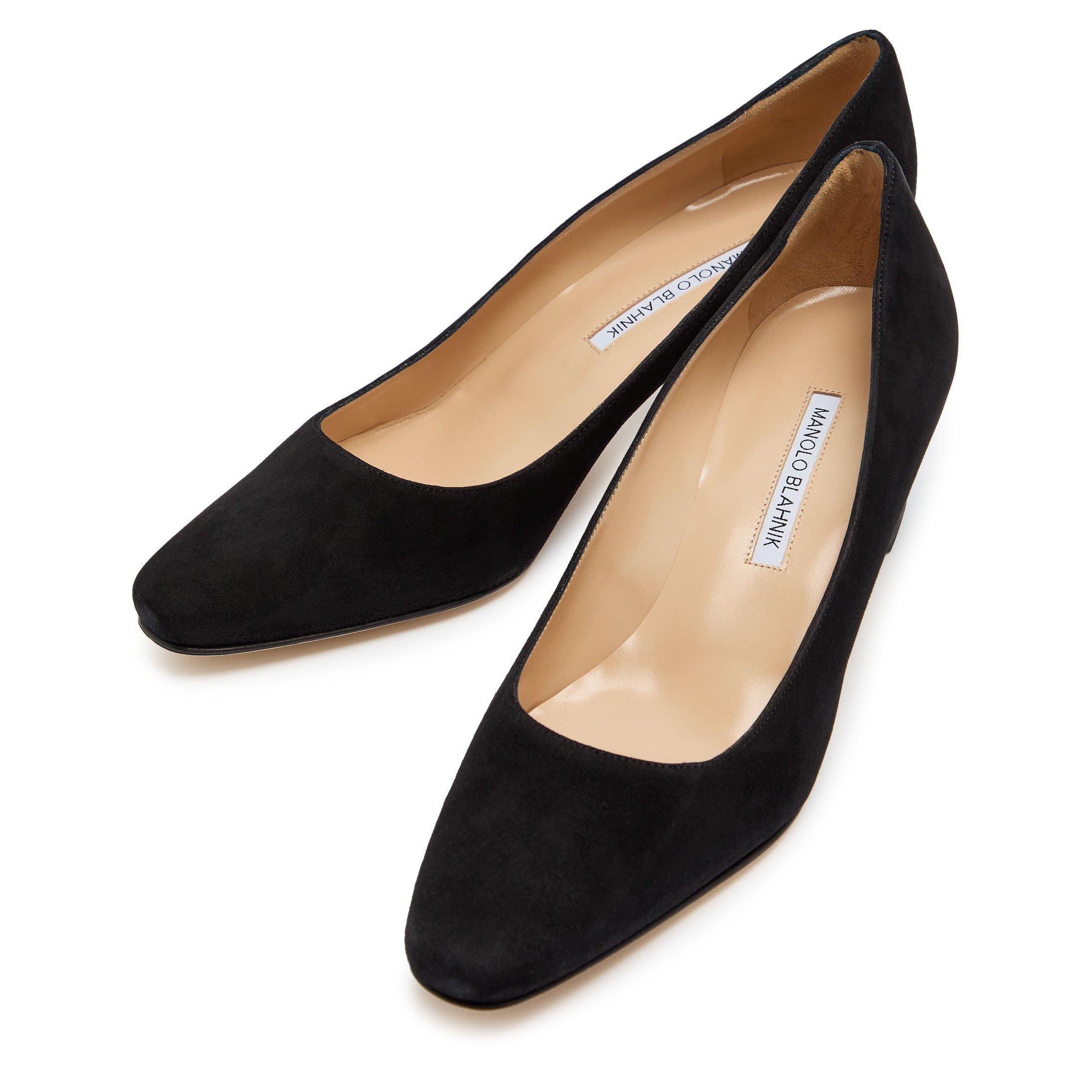 BLACK - Manolo Blahnik - OKKATOPLA SUEDE PUMP 50 - 3