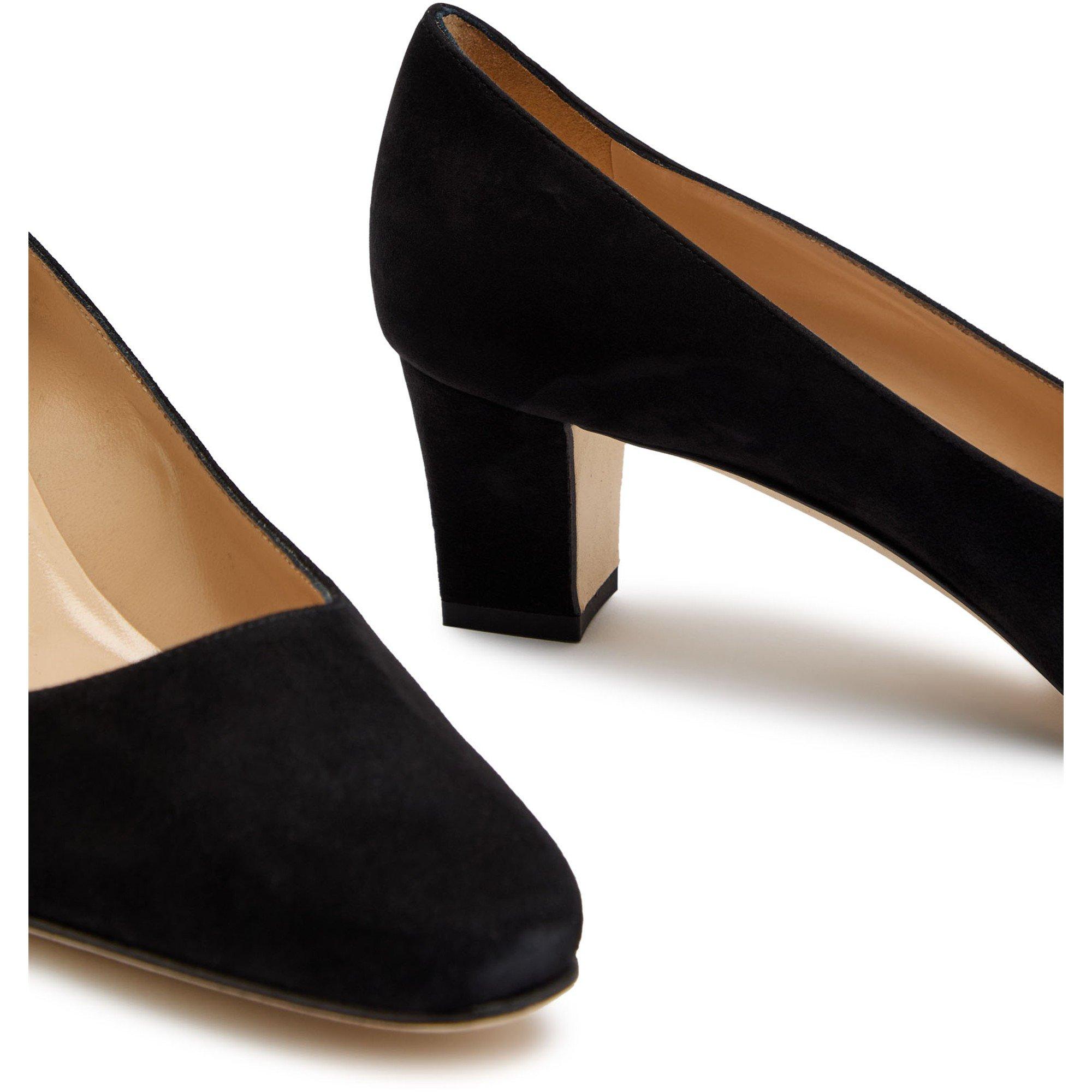 BLACK - Manolo Blahnik - OKKATOPLA SUEDE PUMP 50 - 4