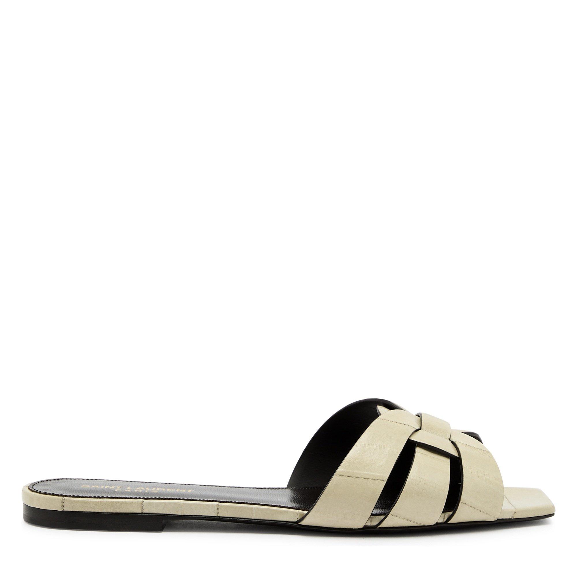 IVORY - Saint Laurent - TRIBUTE FLAT SANDAL - 1