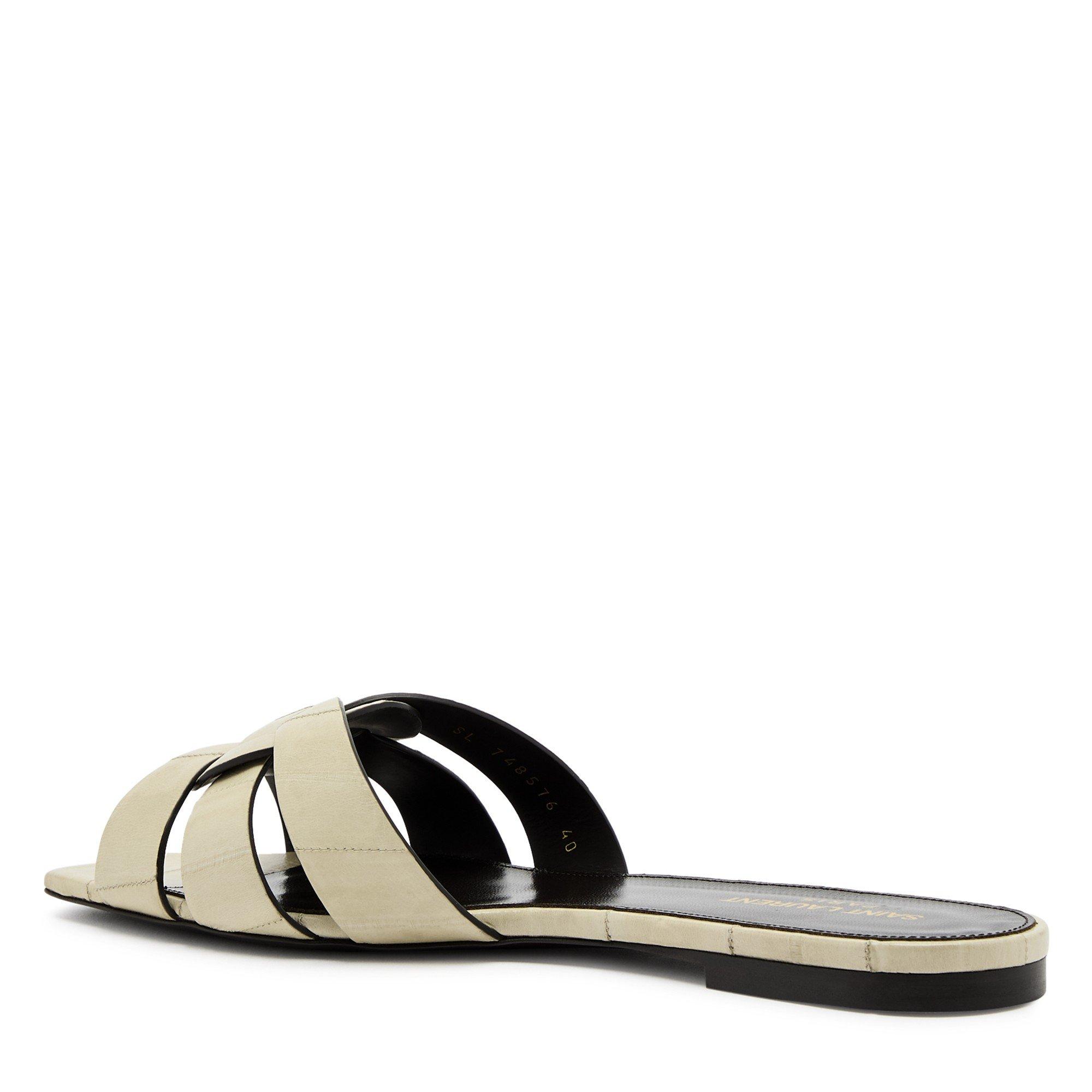 IVORY - Saint Laurent - TRIBUTE FLAT SANDAL - 2