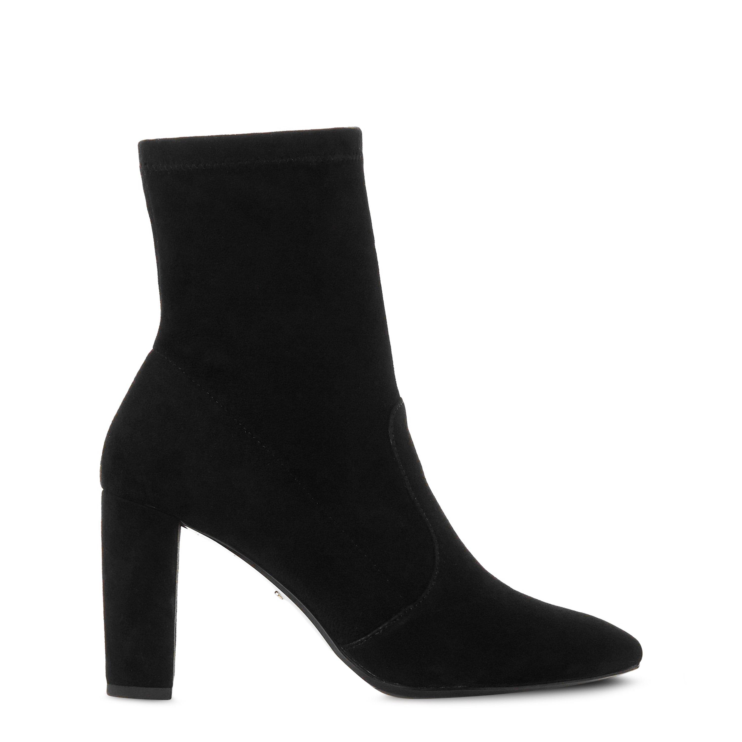 Dune London Suede Block Heel Sock Boots