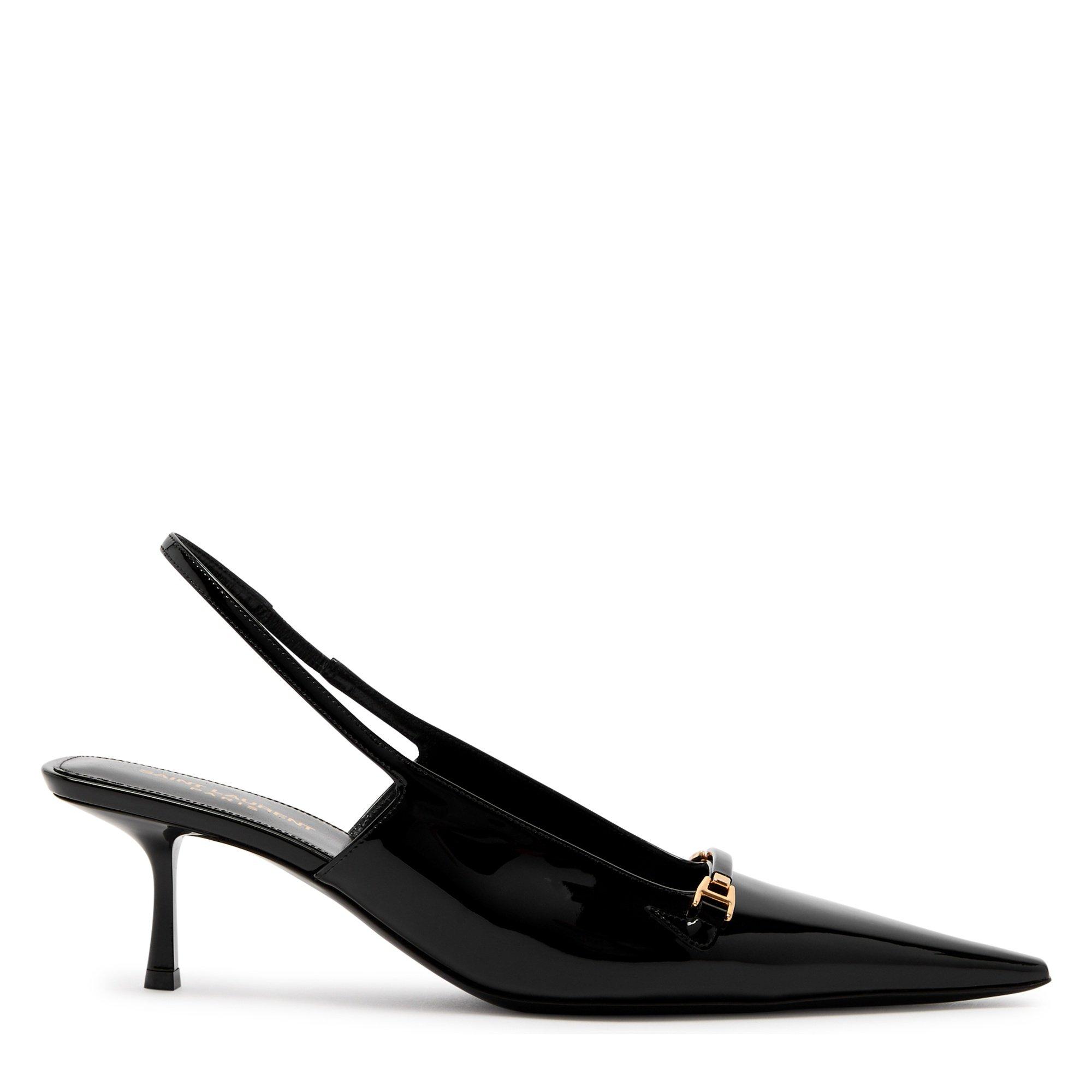 BLACK - Saint Laurent - HERMIONE SLINGBACK PUMP 55 - 1