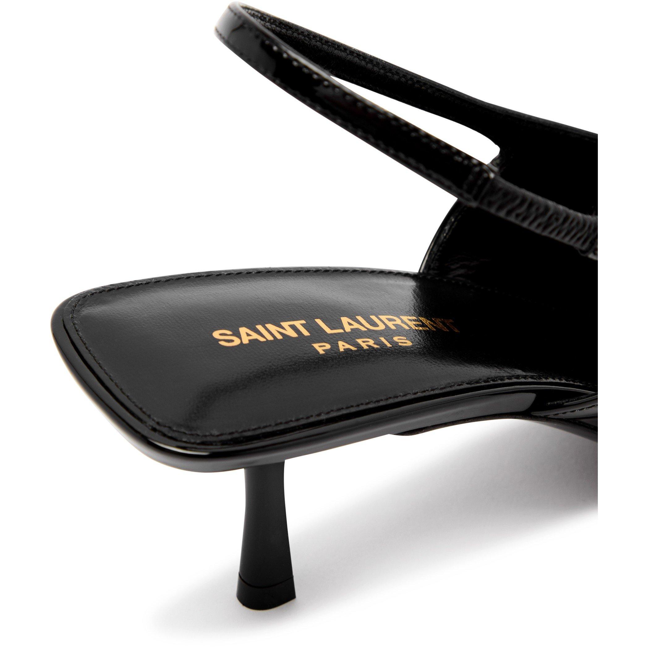 BLACK - Saint Laurent - HERMIONE SLINGBACK PUMP 55 - 5