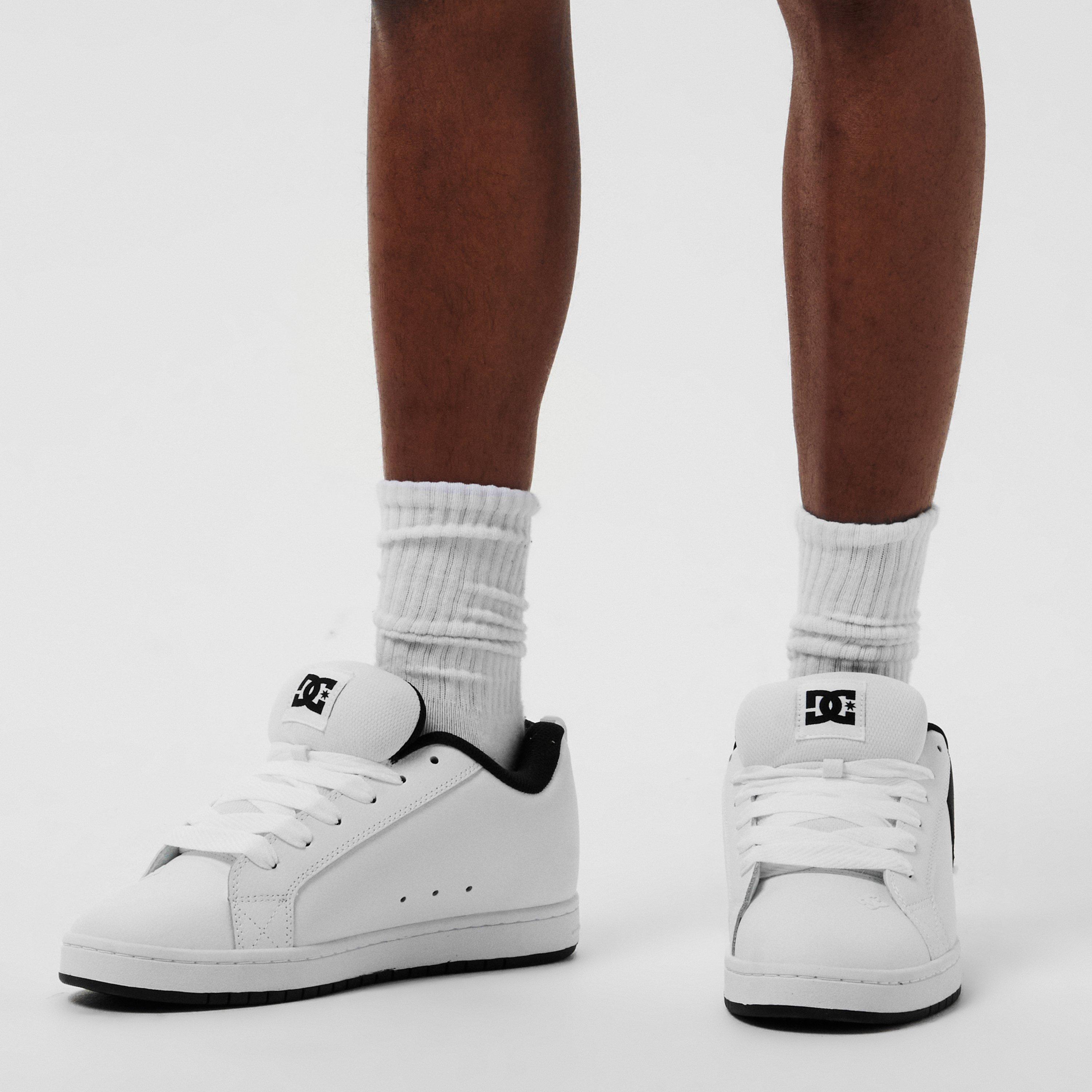 White/Black - DC - Court Graffik Low Skate Shoes Mens - 3