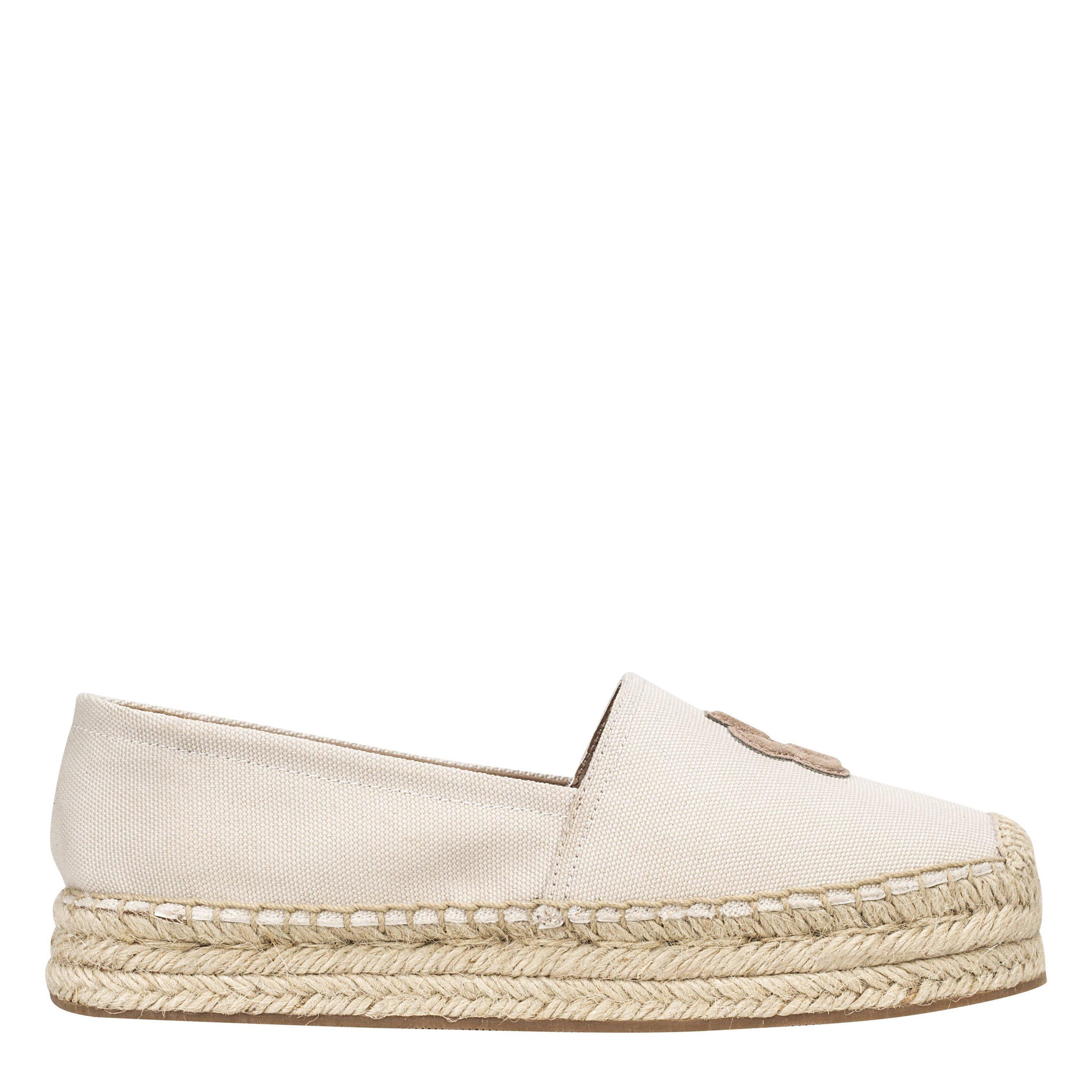 Natural 106 - Boss - Womens BOSS ORANGE Canvas Slip On Trainers with Double B Logo - 1