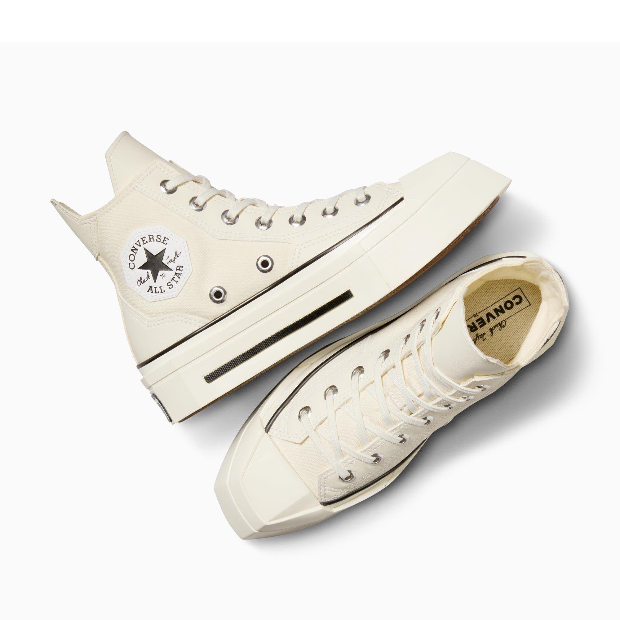 286-Egret/Bla - Converse - Unisex Adults Chuck 70 De Luxe Squared High-Top Trainers - 3