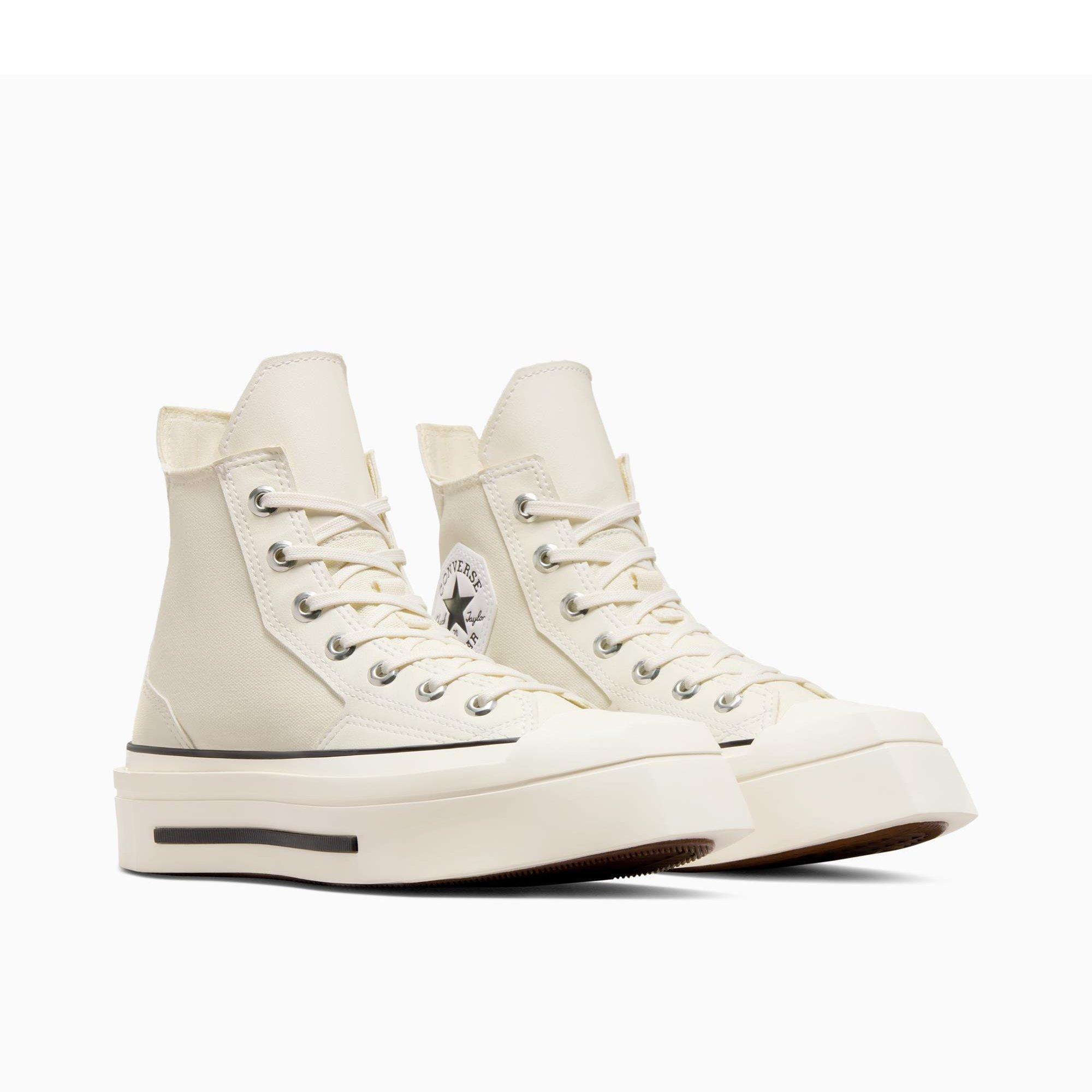 286-Egret/Bla - Converse - Unisex Adults Chuck 70 De Luxe Squared High-Top Trainers - 4