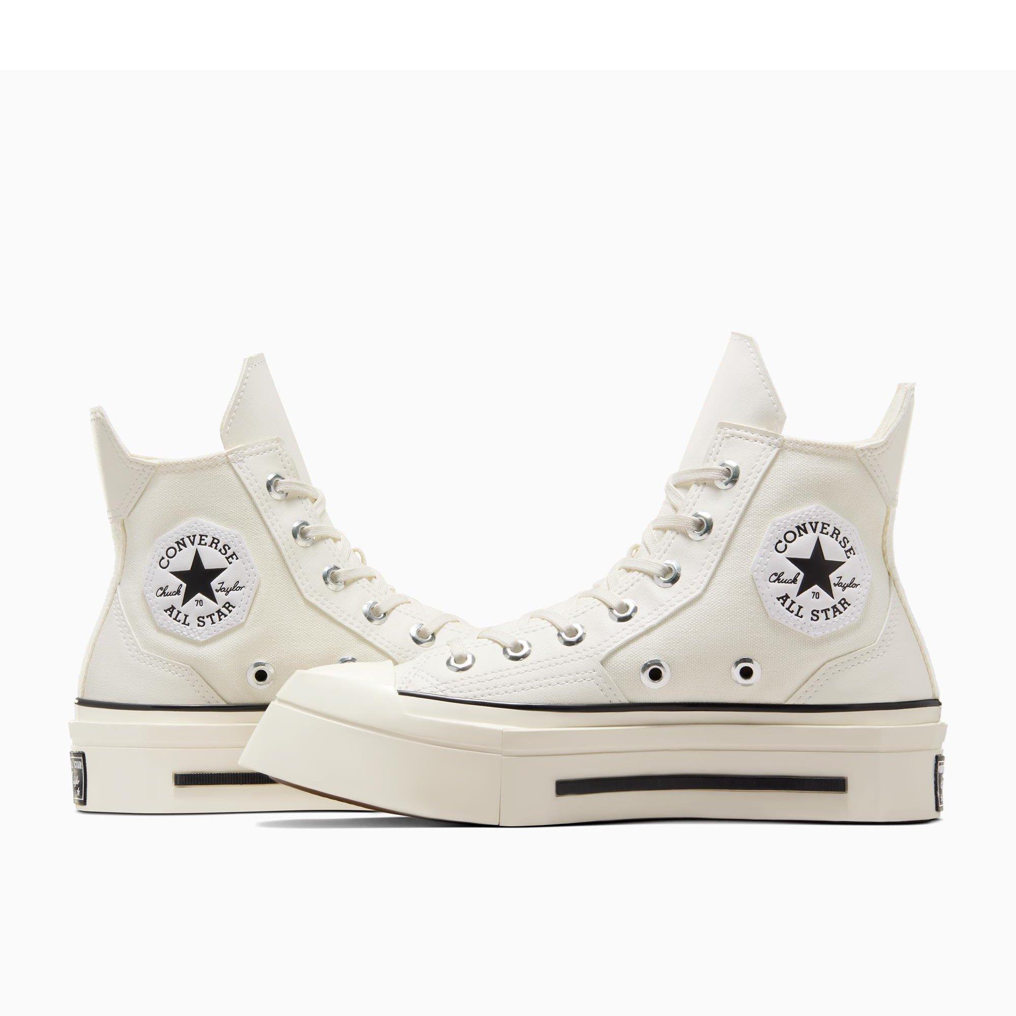 286-Egret/Bla - Converse - Unisex Adults Chuck 70 De Luxe Squared High-Top Trainers - 5