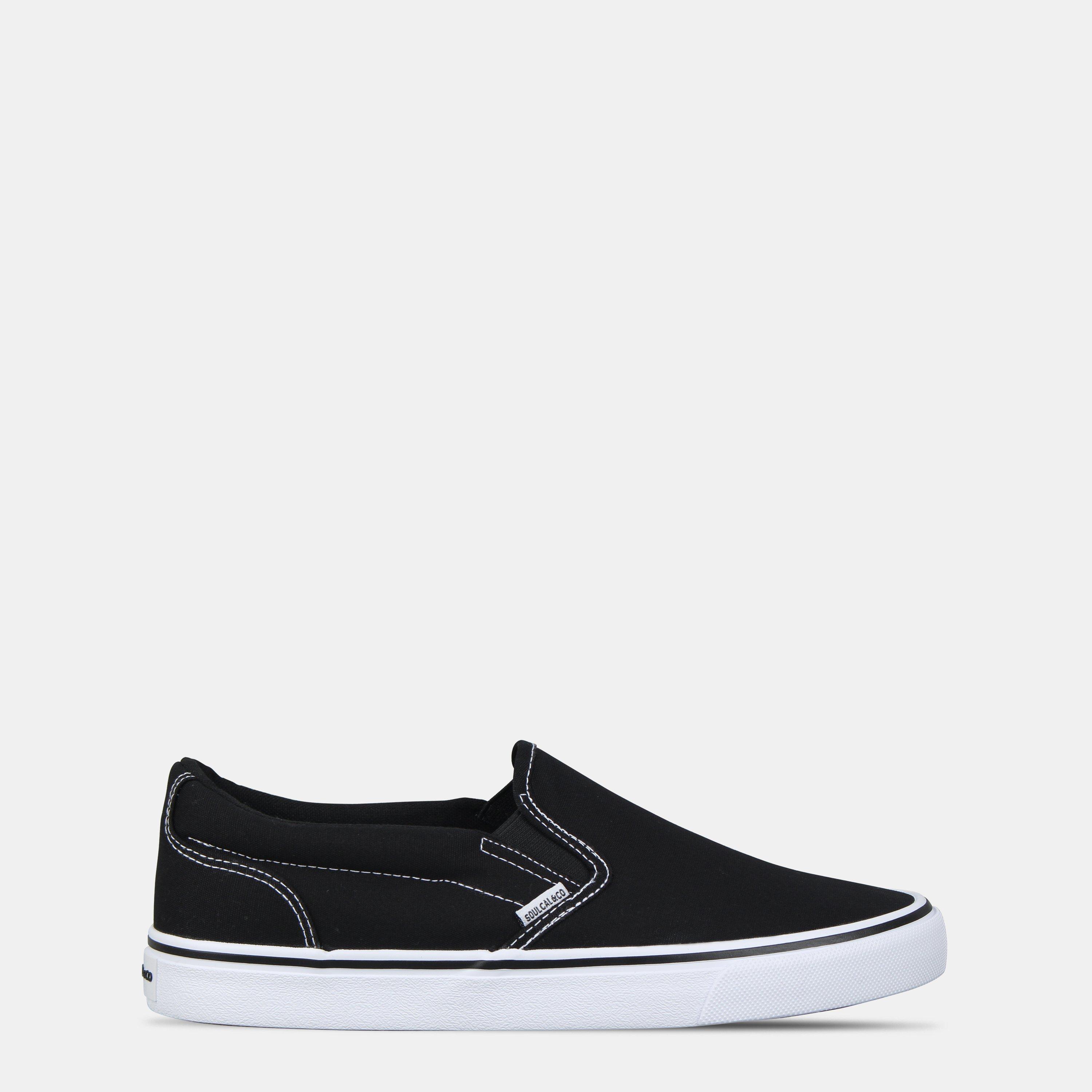 Black/White - SoulCal - SoulCal Slip On Mens - 1