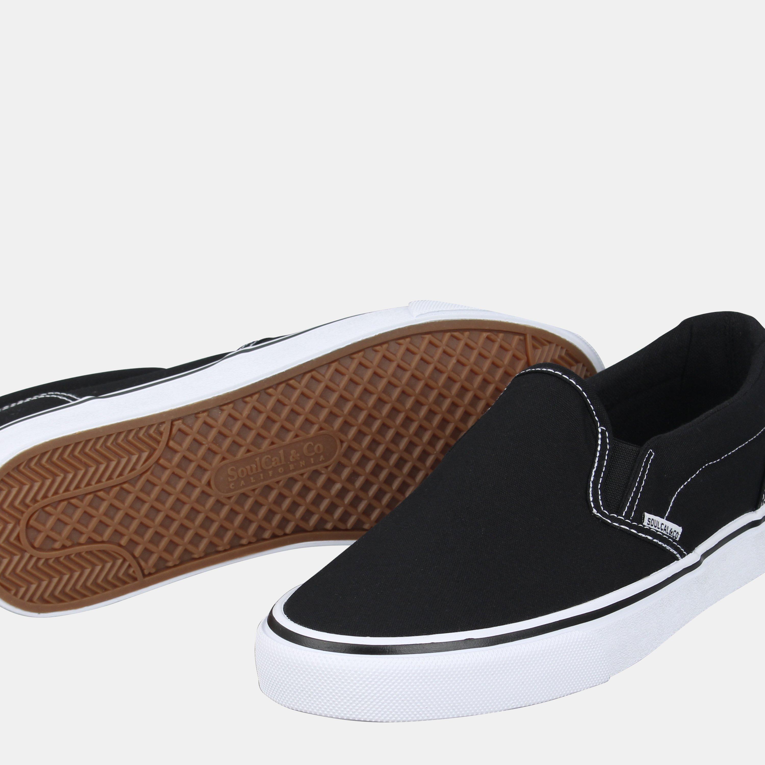 Black/White - SoulCal - Men's Canvas Trainers - 3