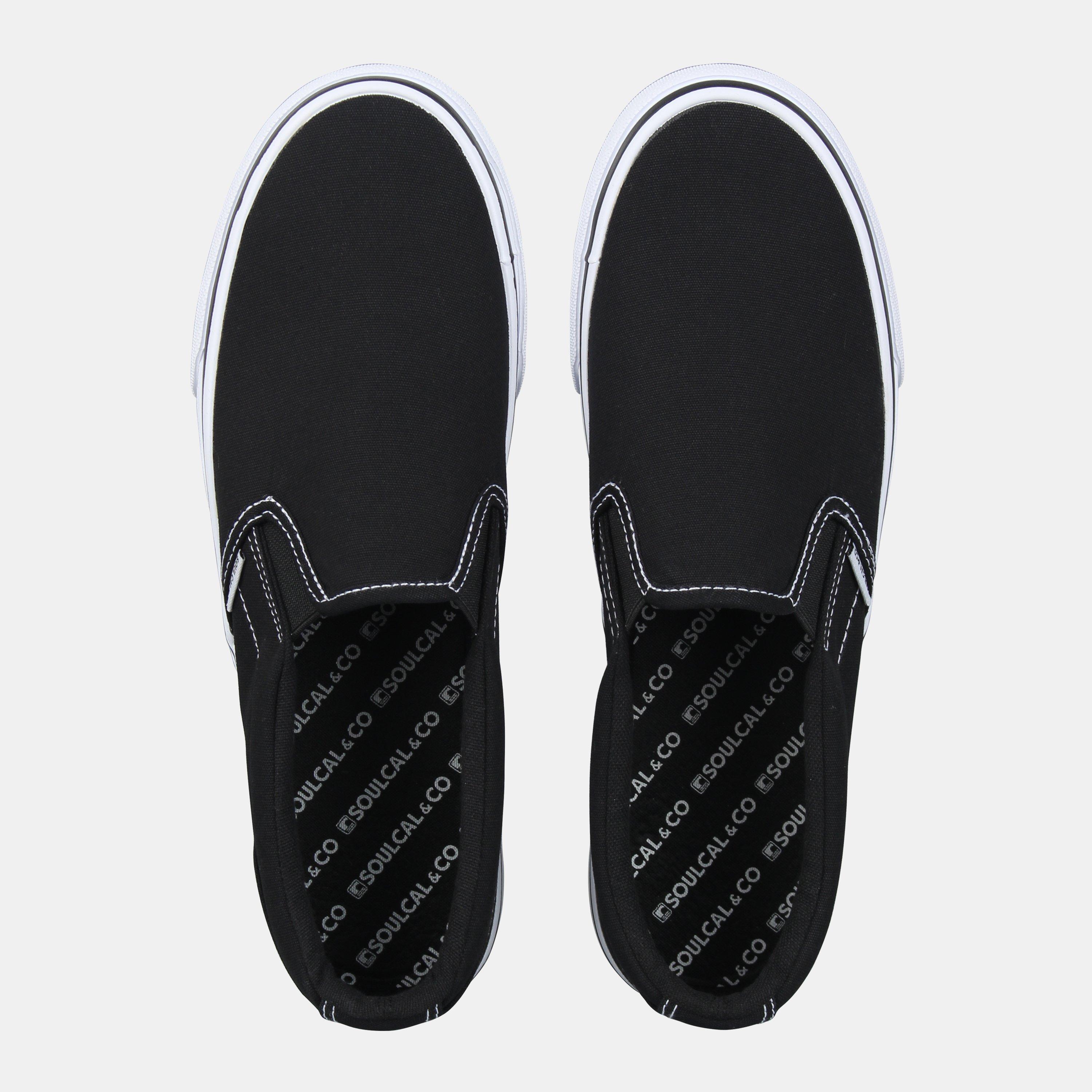 Black/White - SoulCal - Men's Canvas Trainers - 4