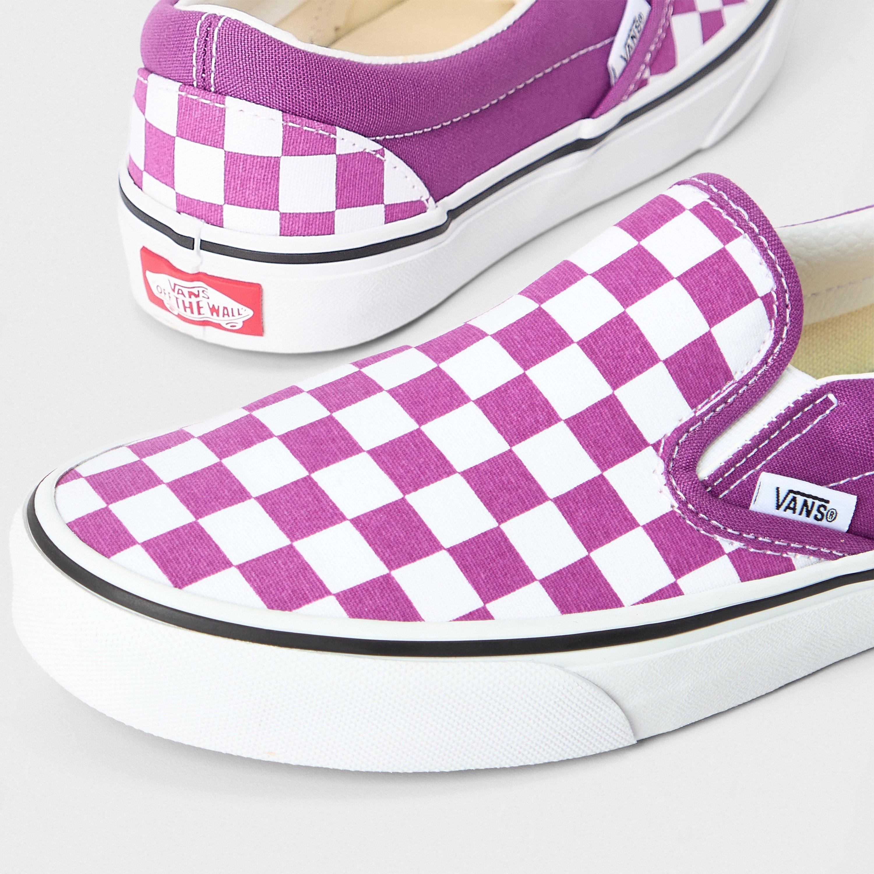 Willowherb - Vans - Adults Classic Color Theory Checked Canvas Slip-On Trainers - 3