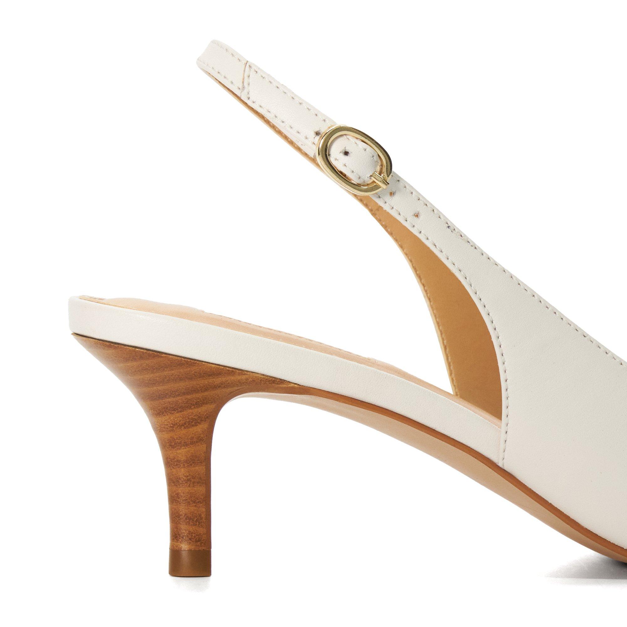 Bianco - Dune London - Celini Slingback Pumps - 4