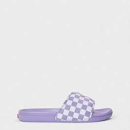 Vans Mte La Costa Slide-On Checkerboard Canvas Trainers Womens