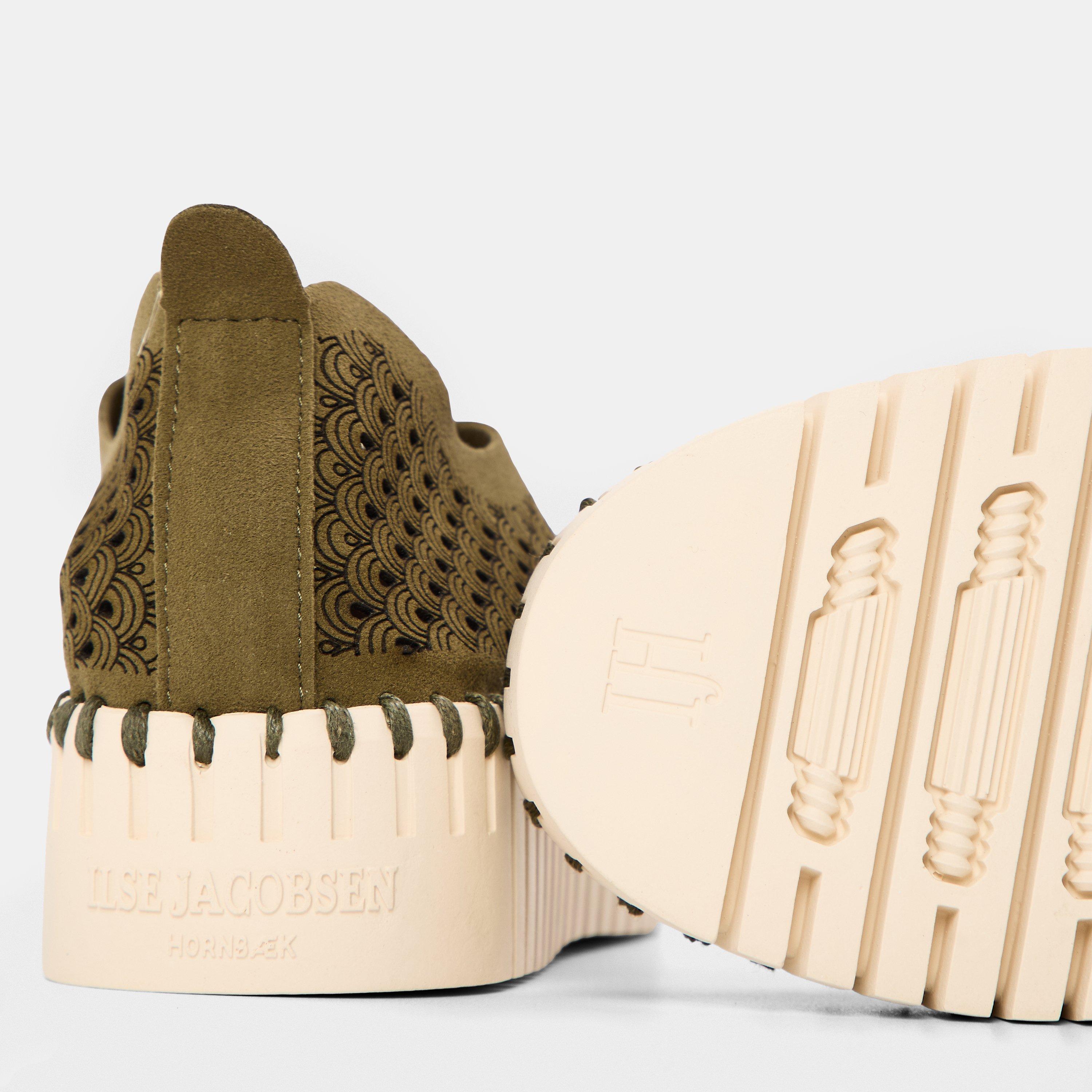 Green - Ilse Jacobsen - Women's Canvas Slip On Trainers - 3