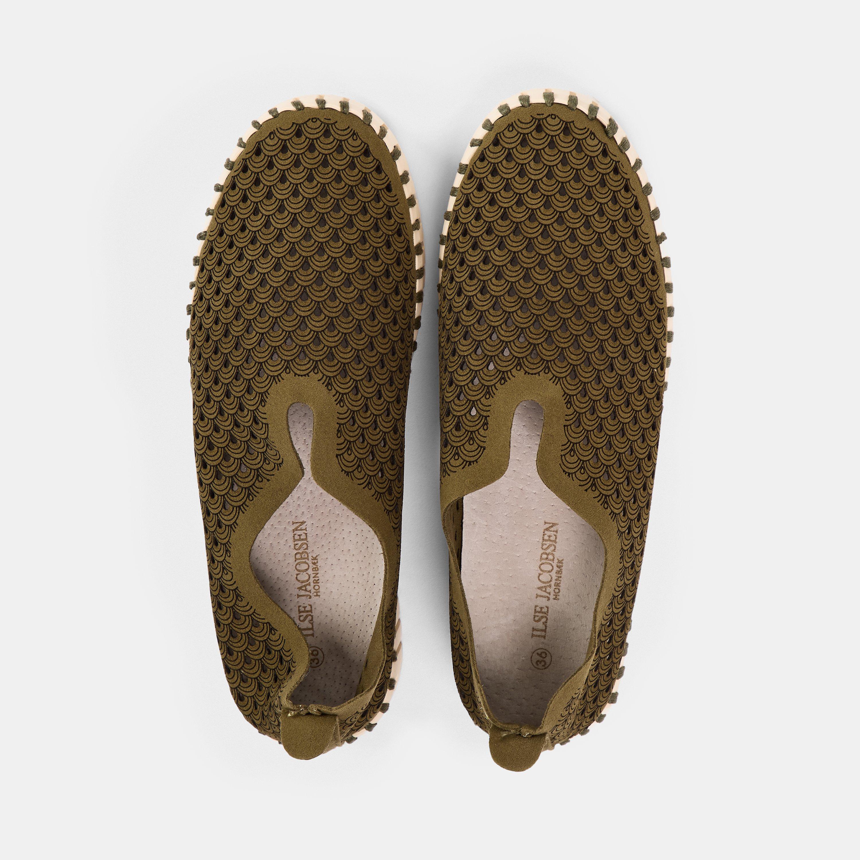 Green - Ilse Jacobsen - Women's Canvas Slip On Trainers - 4