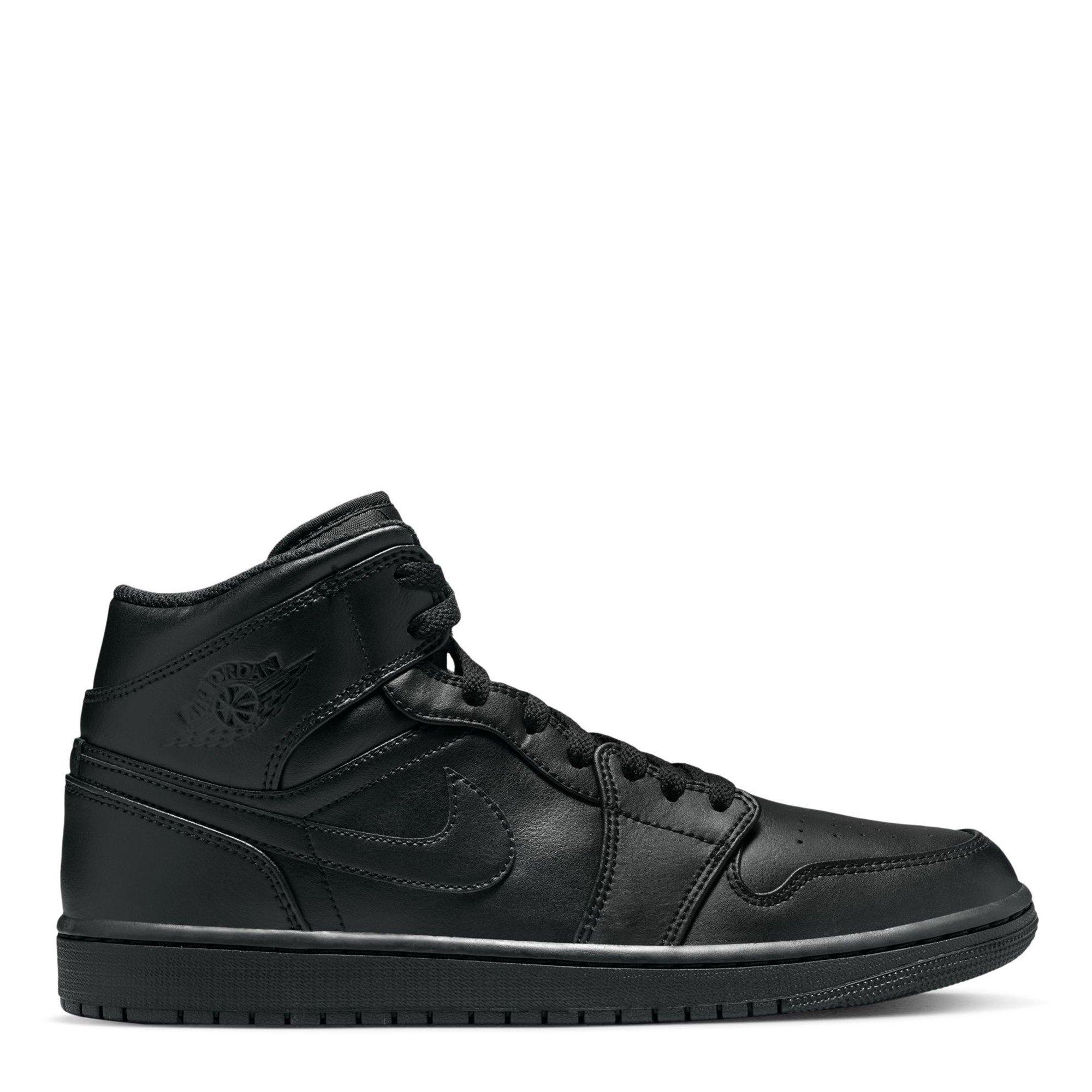 Black/Black - Air Jordan - Men's High-Top Trainers - 1