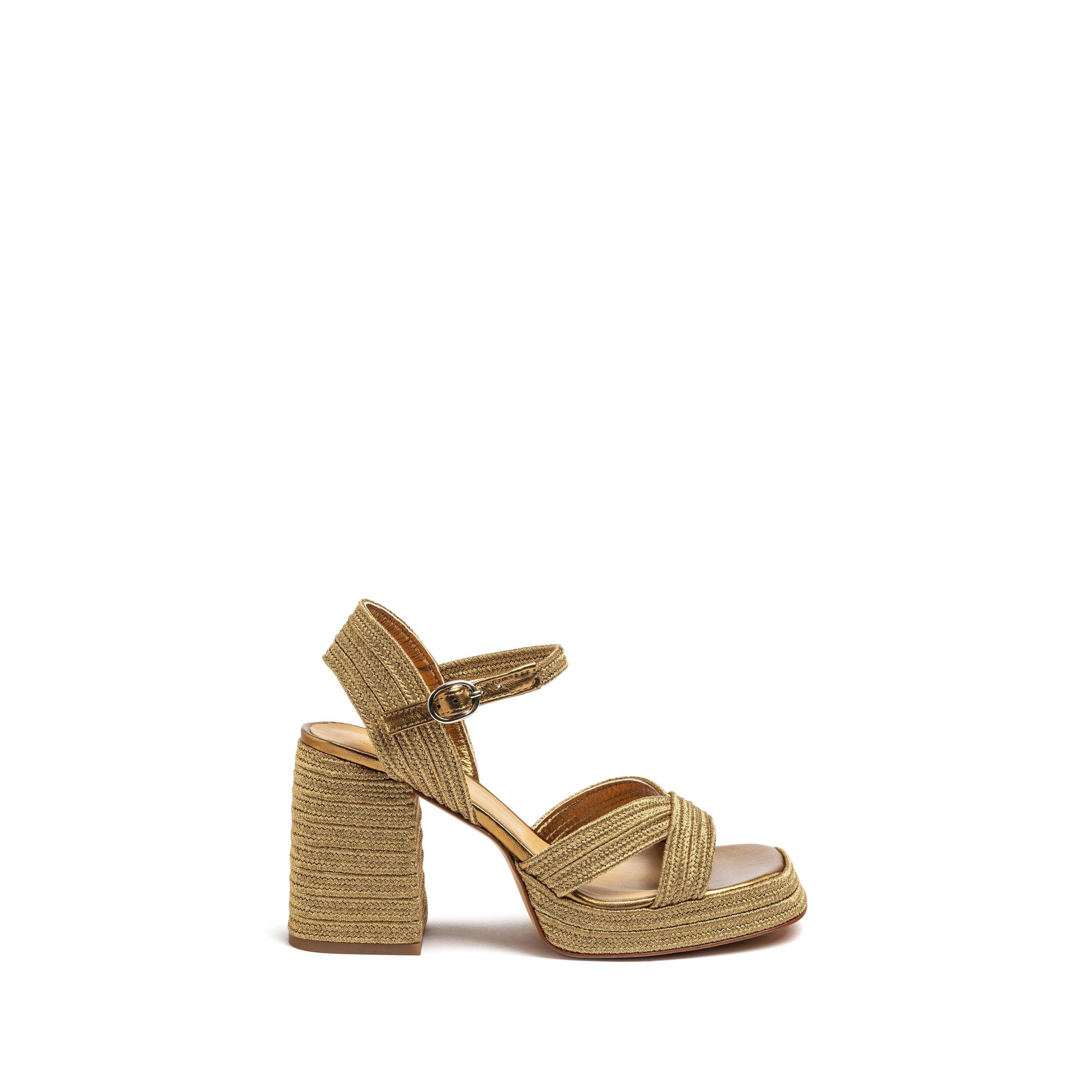Castaner Valle Heeled Sandals - Oro Viejo - Size 7 (40)