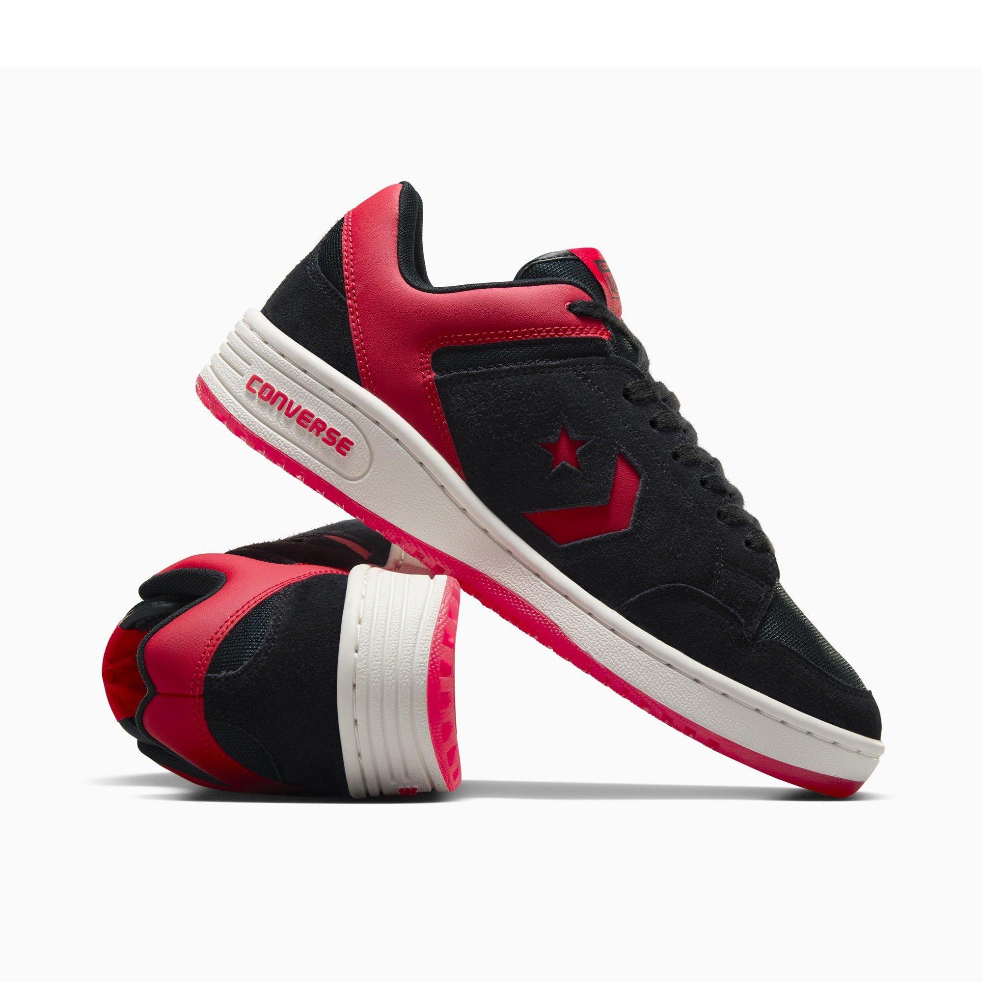 001-Black/Red - Converse - Unisex Weapon Suede High-Top Trainers - 4