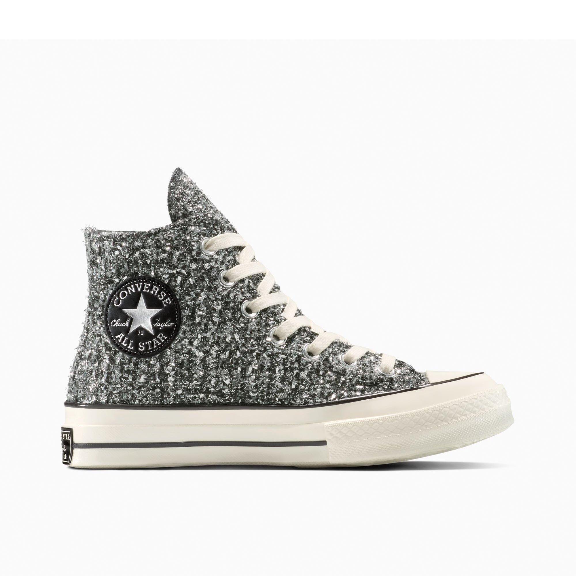001-Black/Sil - Converse - Unisex Adults Chuck 70 Metallic High-Top Trainers - 1