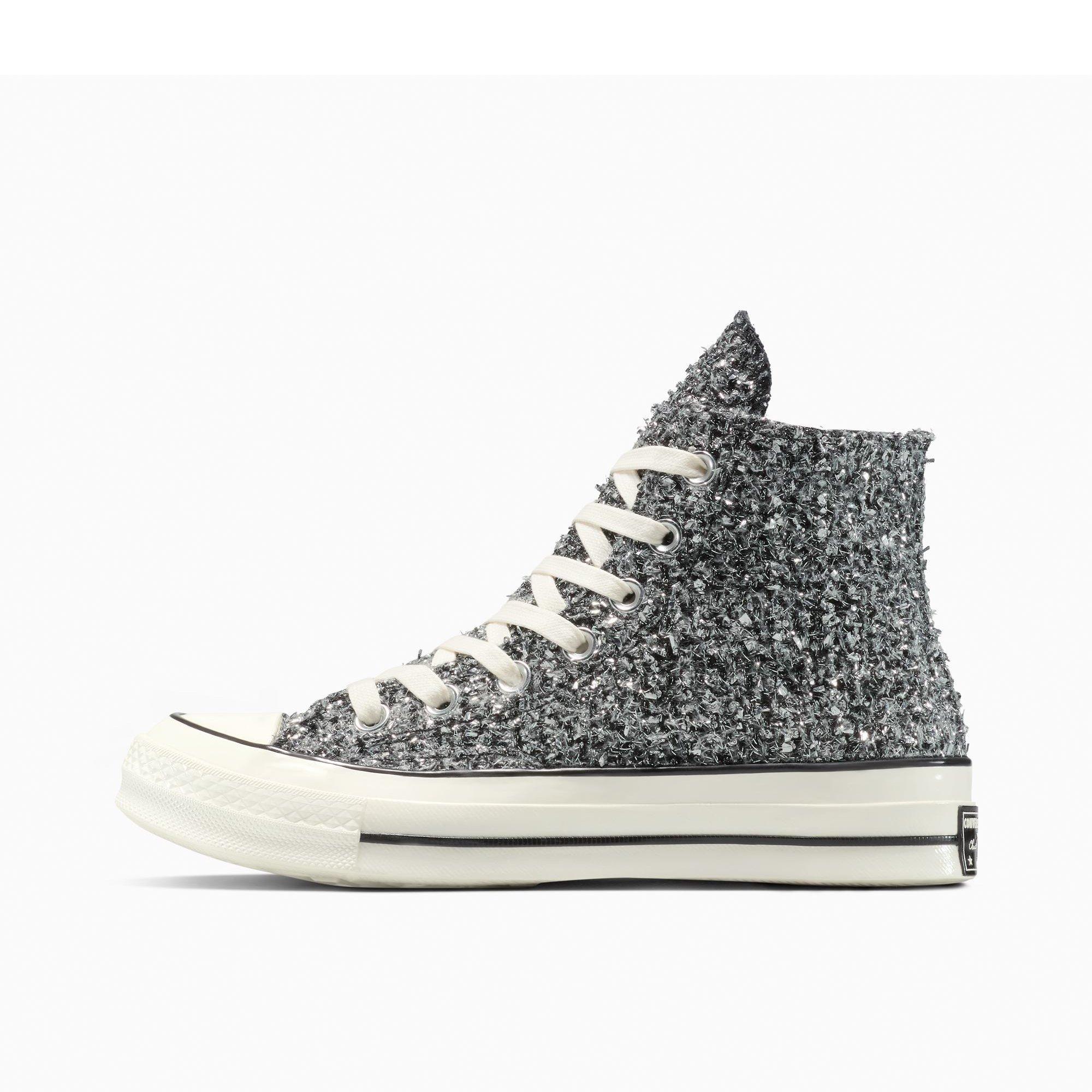 001-Black/Sil - Converse - Unisex Adults Chuck 70 Metallic High-Top Trainers - 2