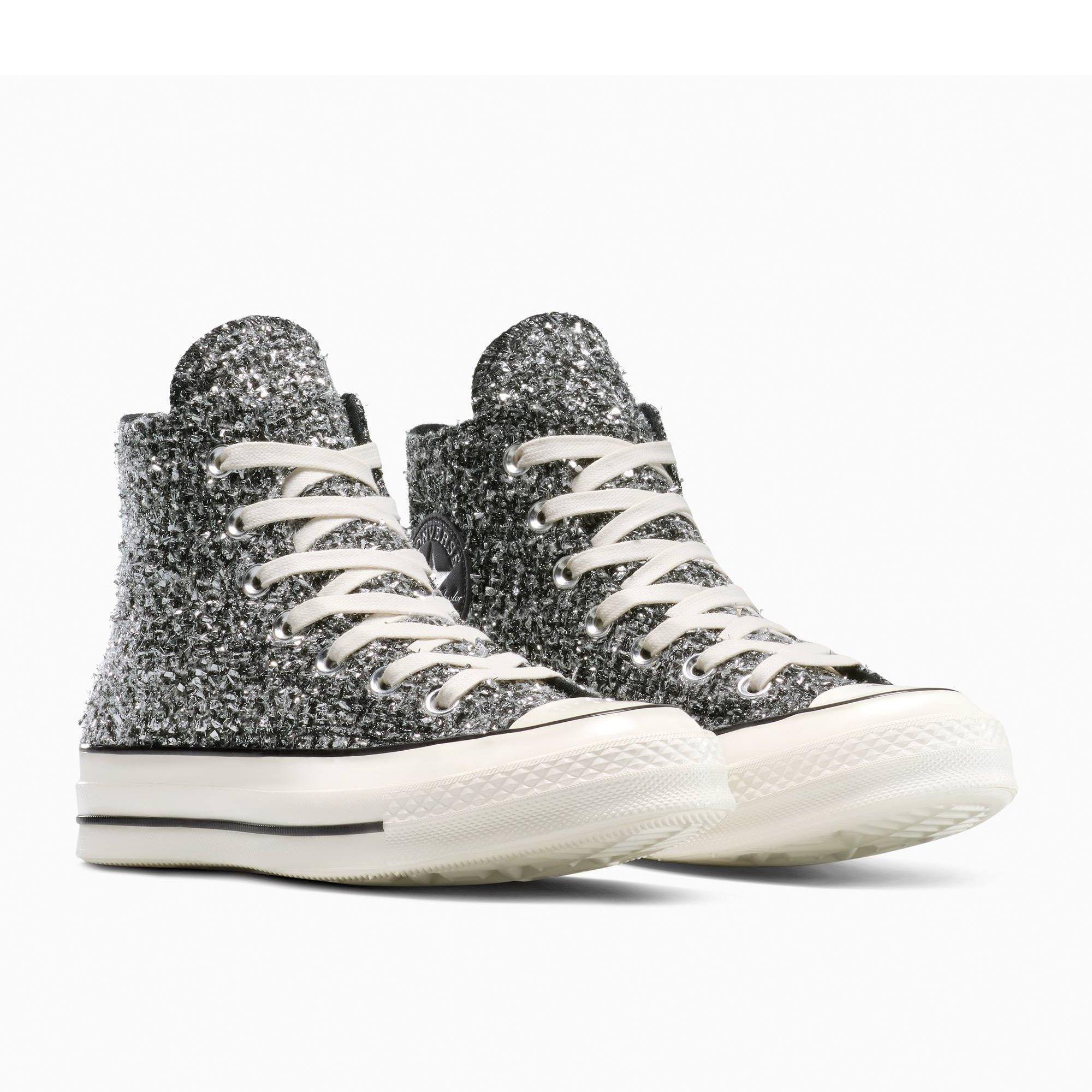 001-Black/Sil - Converse - Unisex Adults Chuck 70 Metallic High-Top Trainers - 5