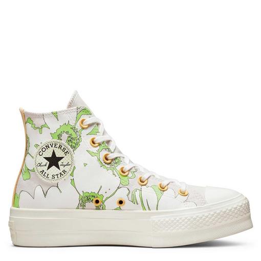Converse Chuck Taylor All Star Lift Platform Crafted Florals High Top Womens Shoes