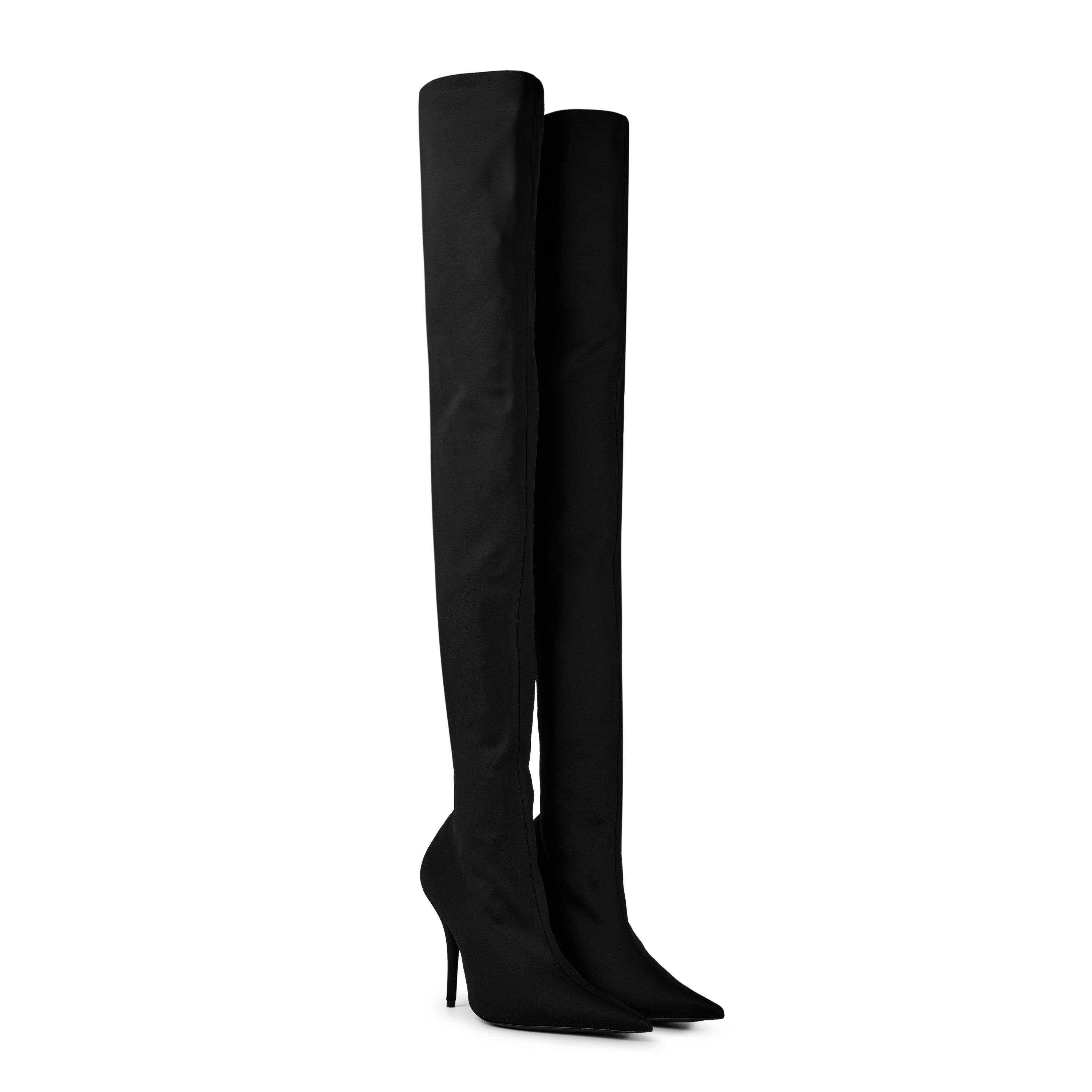 Black - Balenciaga - Knife Over The Knee Boots - 4