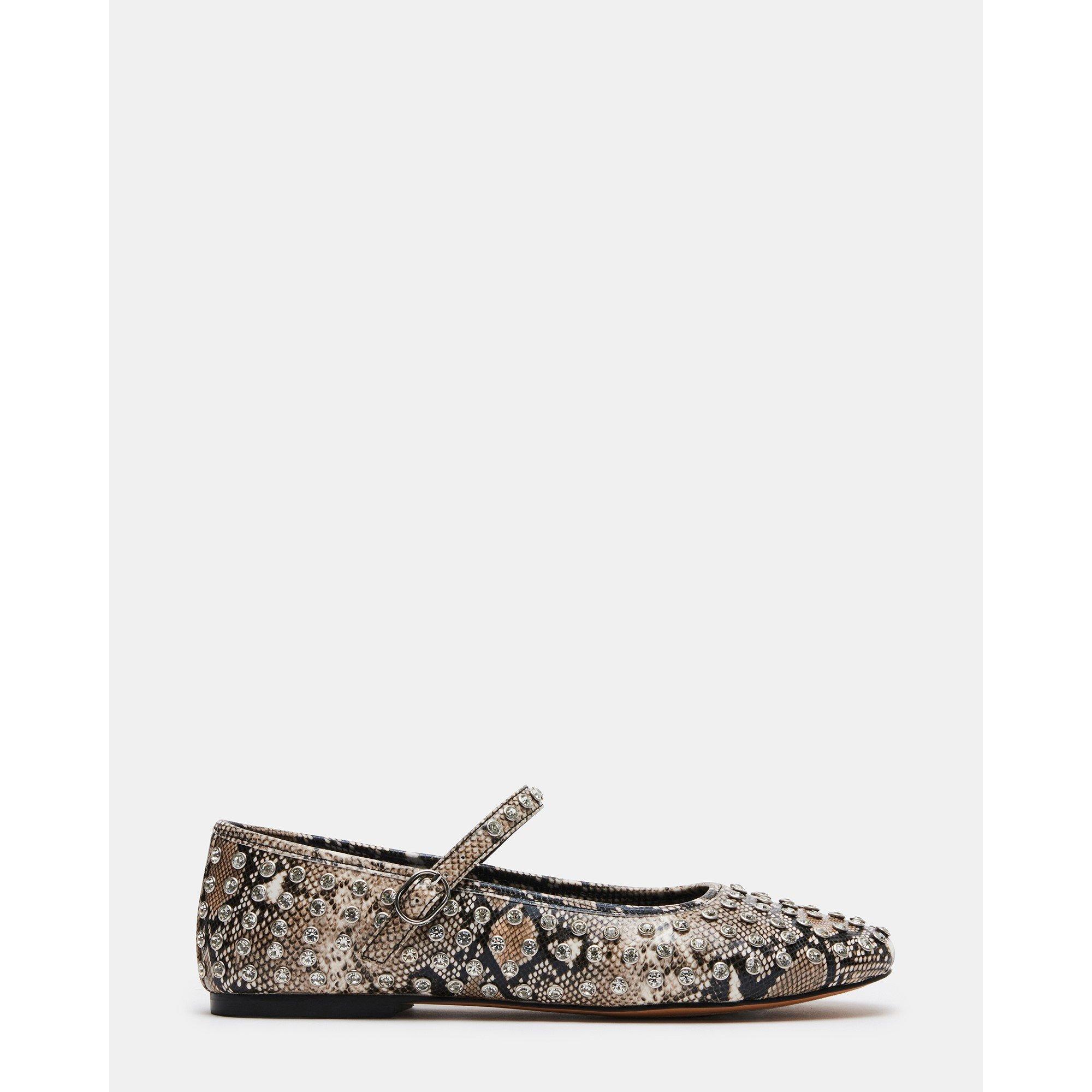 Steve Madden Vinetta-R Rhinestone Sandal - Natural Snake - Size 3 (36)