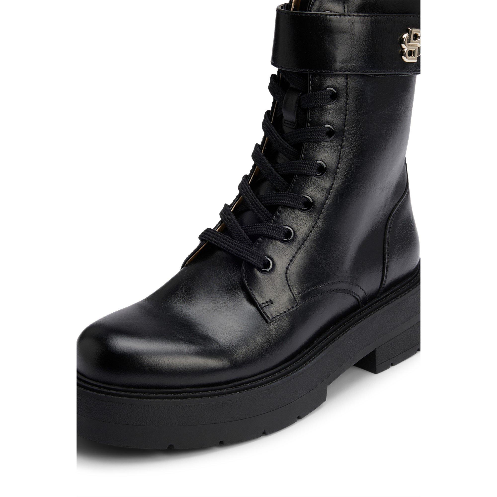 Black - Boss - Women's Rebby Biker Style Boots - 8