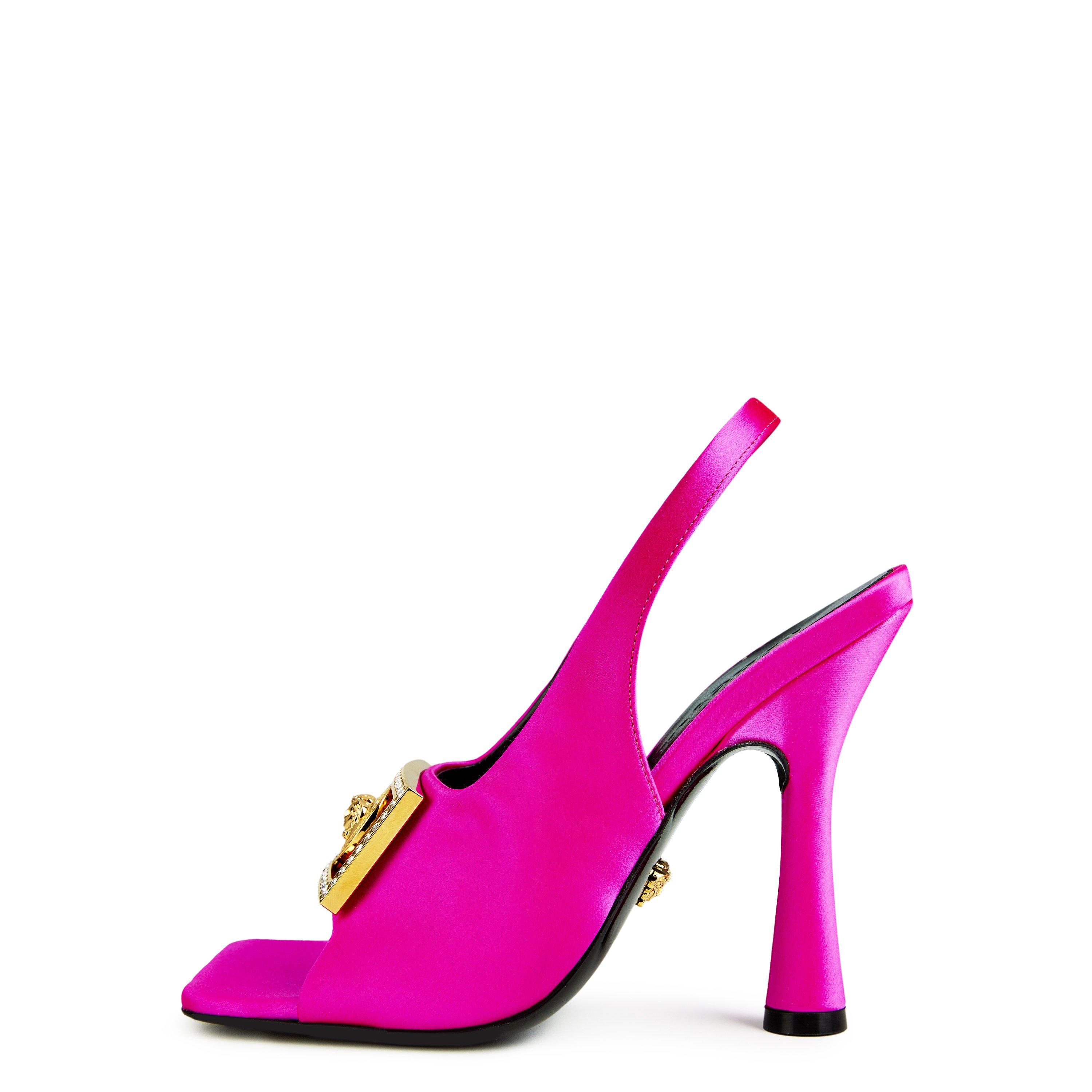 Fuschia - Versace - Medusa Slingback Sandals - 3