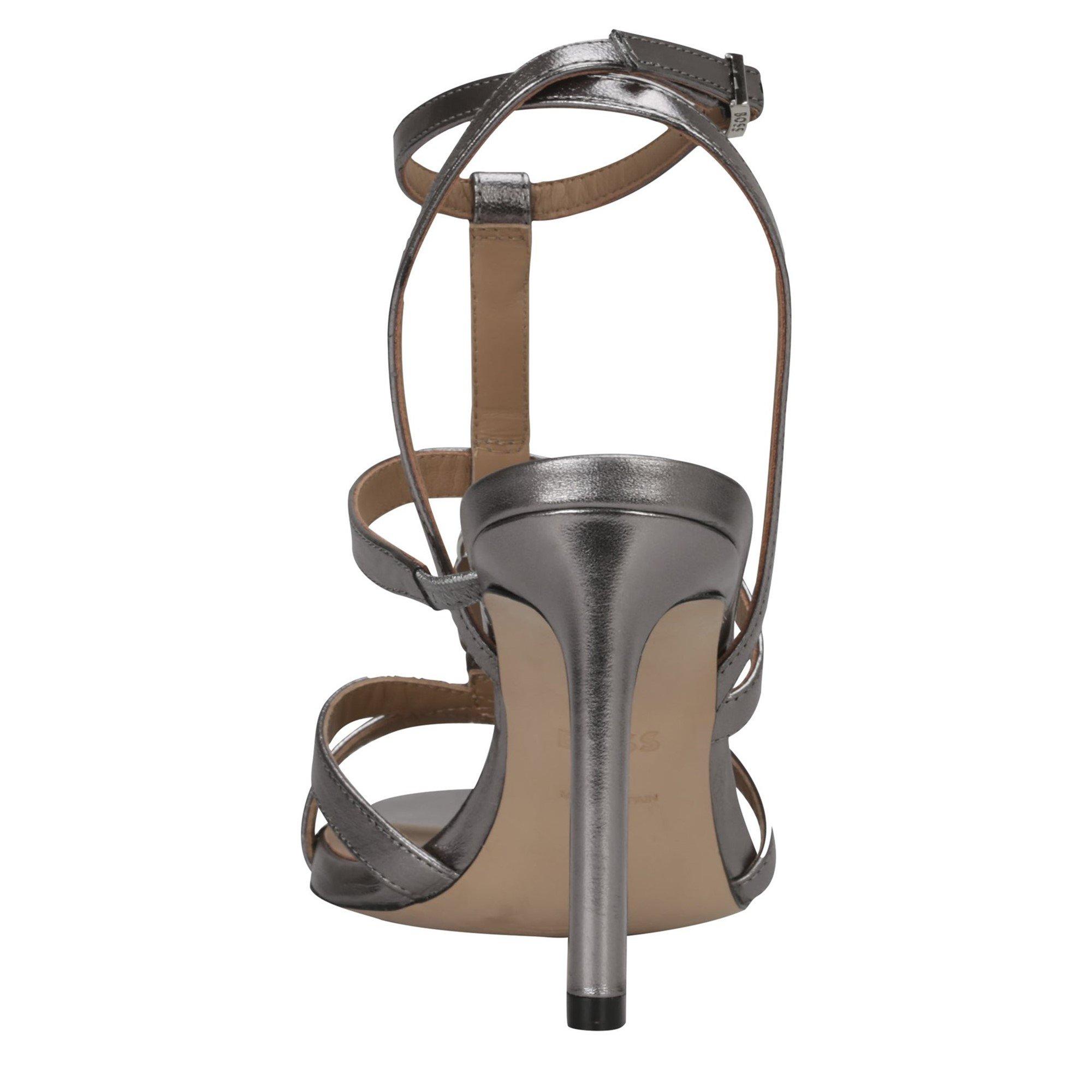 Silver - Boss - Women's Janet Heeled Sandal - 4