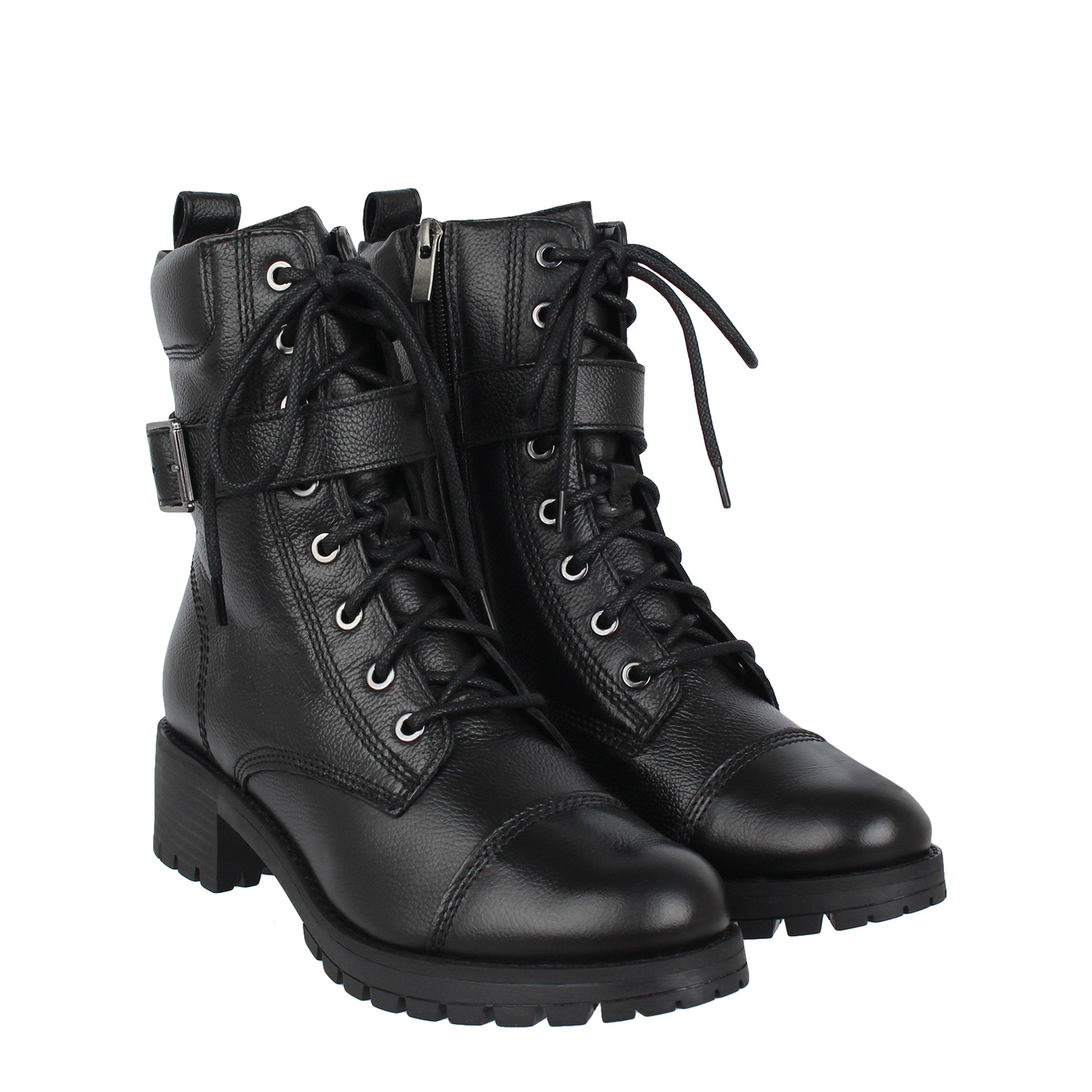 Nero - Biba - Women's Lace-Up Biker Boots - 3