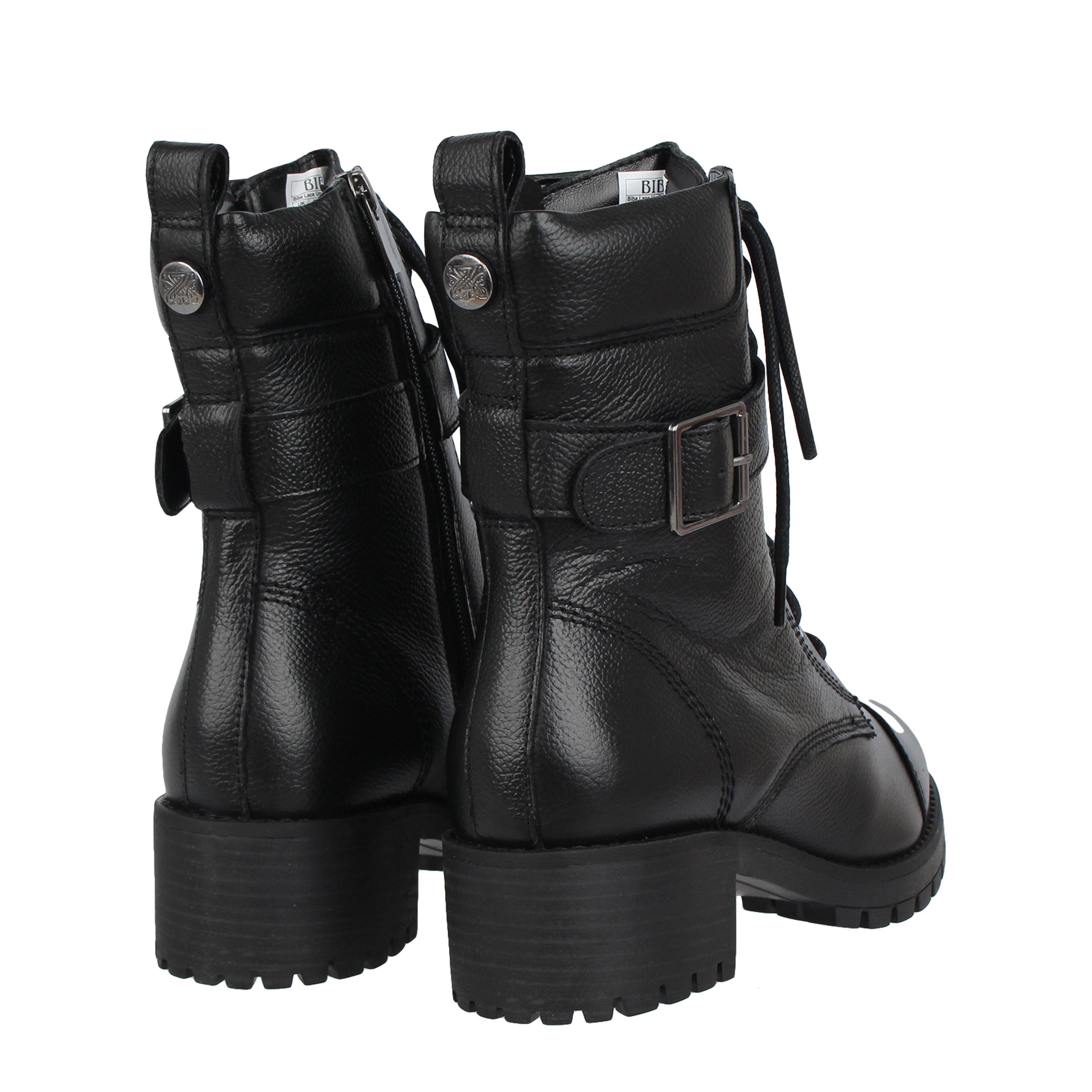 Nero - Biba - Women's Lace-Up Biker Boots - 4