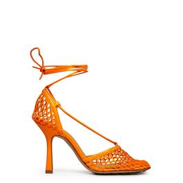 Bottega Veneta Stretch Lace Up Heeled Sandals