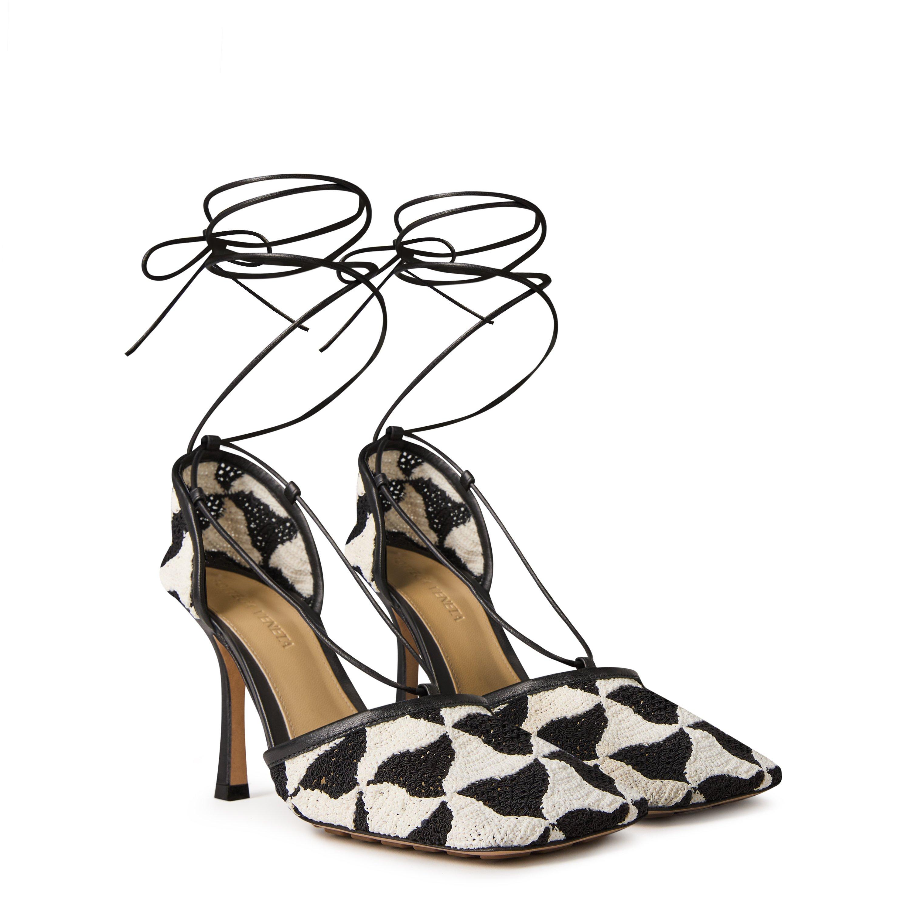 Black - Bottega Veneta - Crochet Triangle Tie Sandals - 3