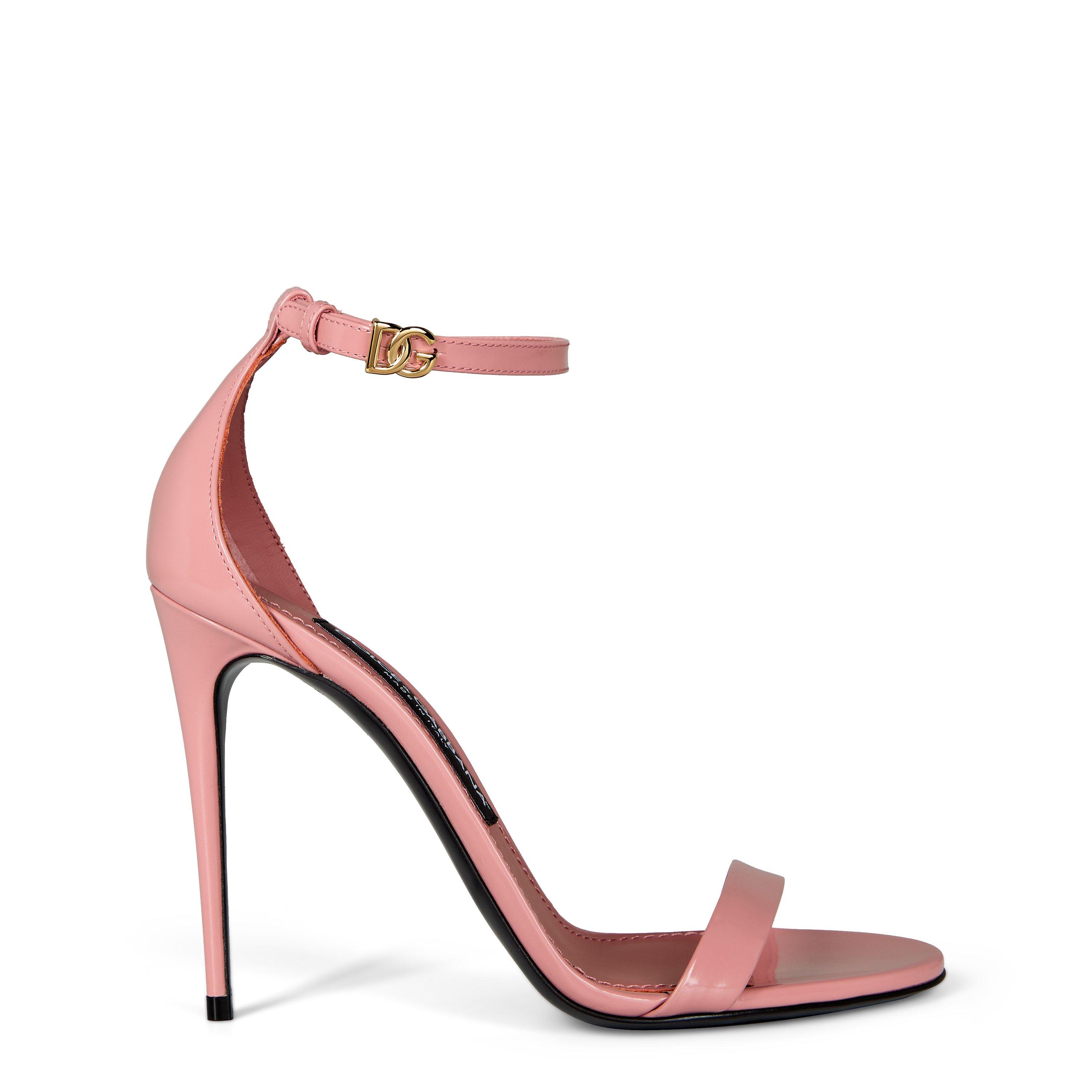 Dolce and Gabbana Leather Strappy Sandals - Pink - Size 7 (40)