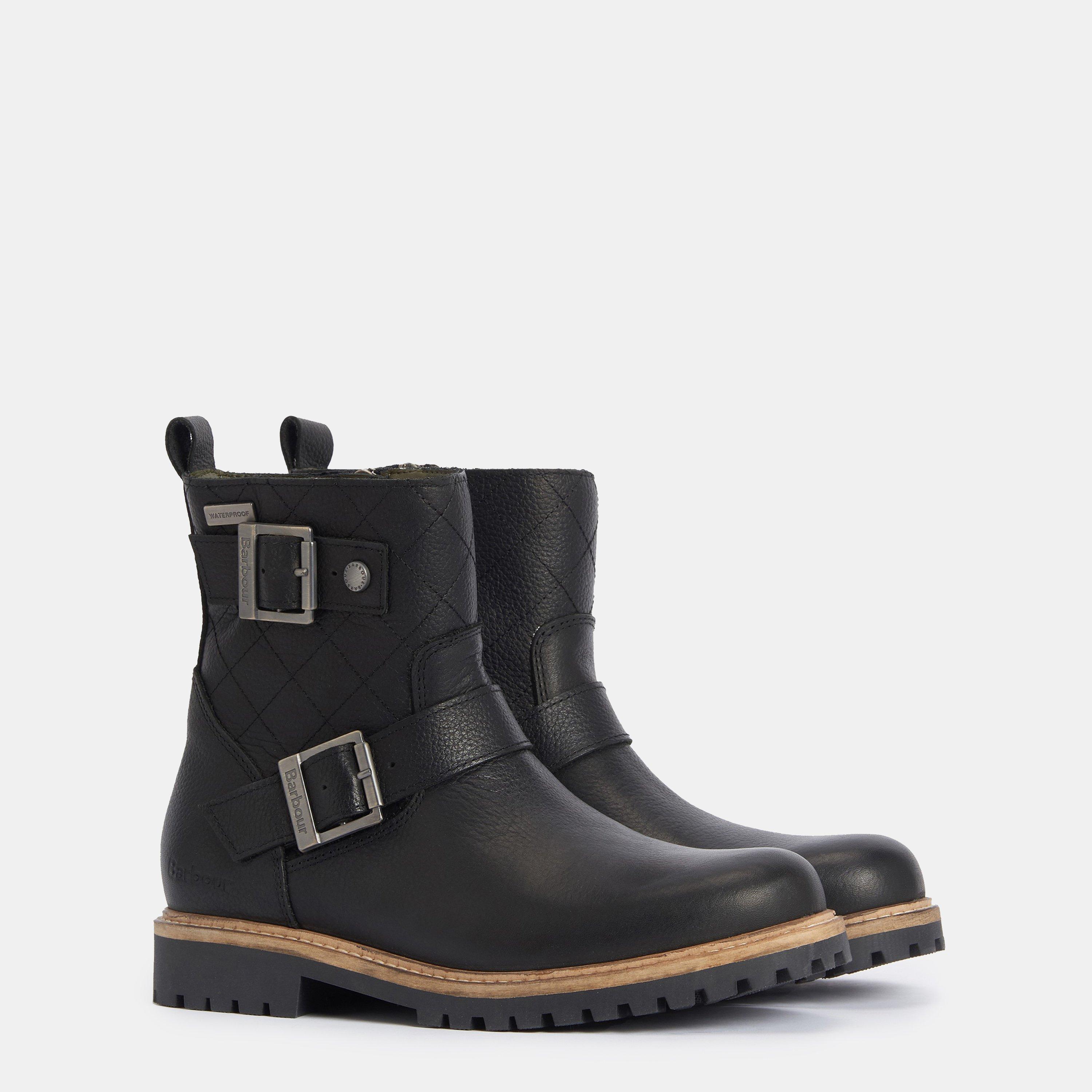 Black - Barbour - Bramble Double Buckle Boots - 2