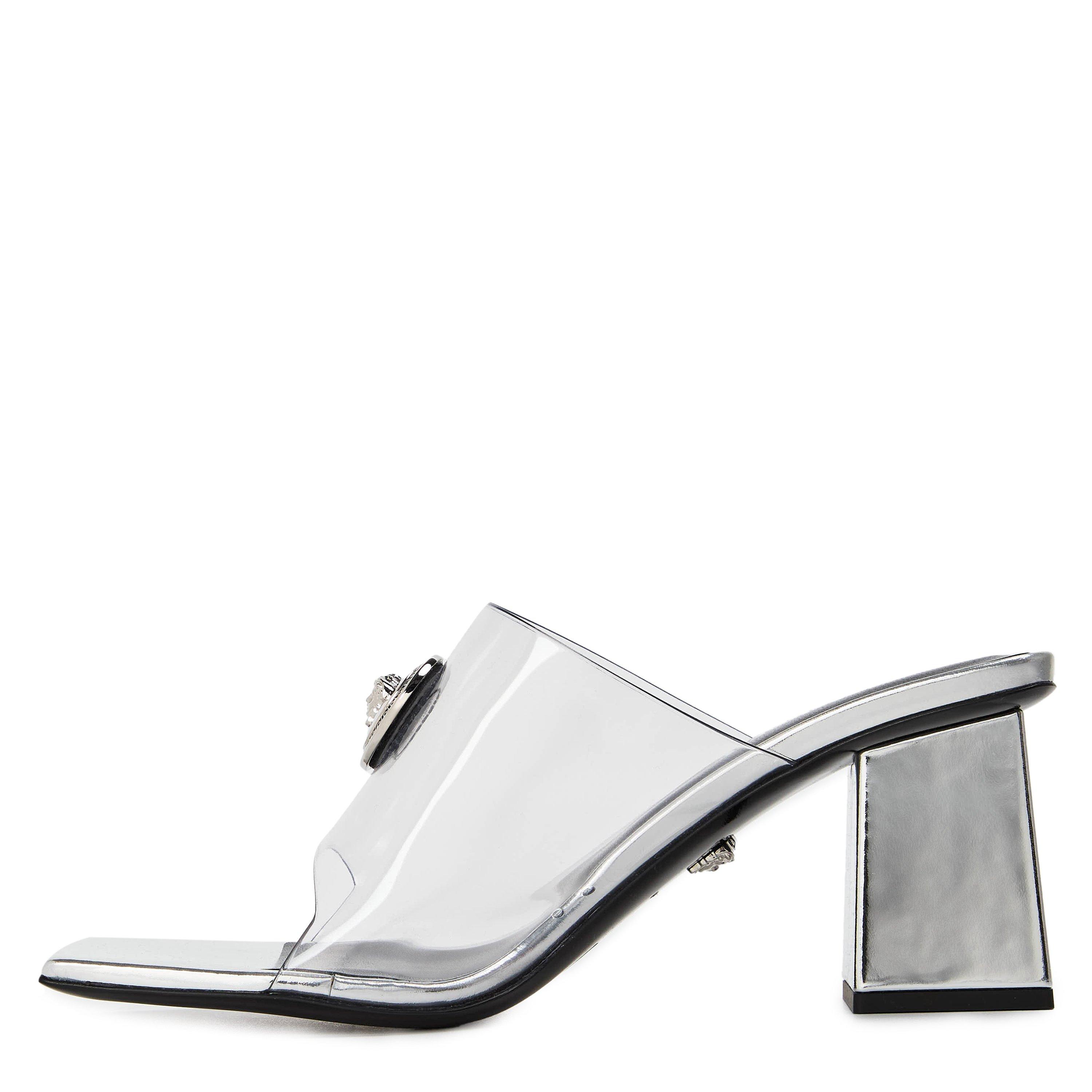 Silver - Versace - Women's 70mm Heeled Mule - 2
