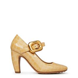 Bottega Veneta Wedge Croc-Effect Patent Leather Pump