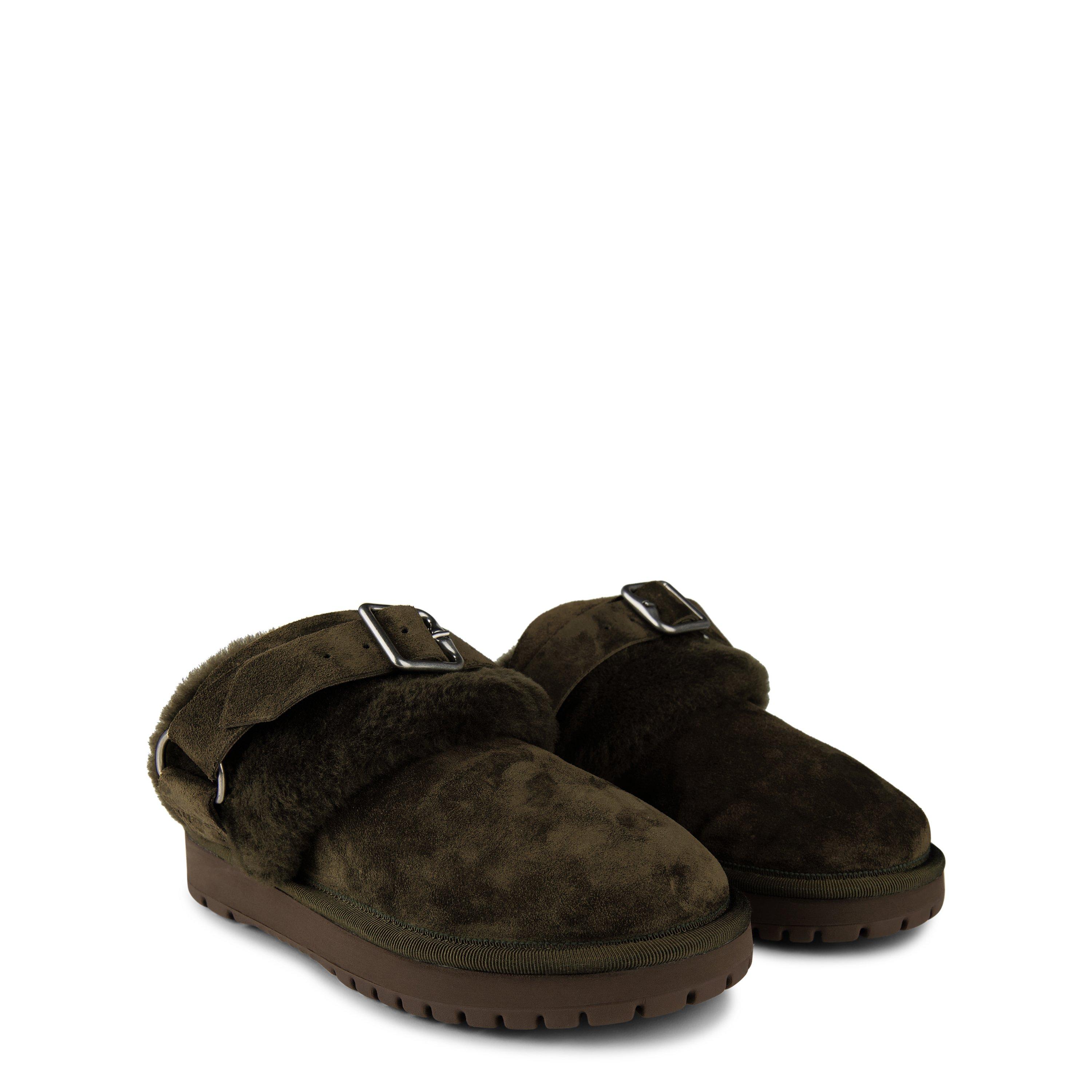 Loch - Burberry - Suede And Shearling Chubby Mules - 4