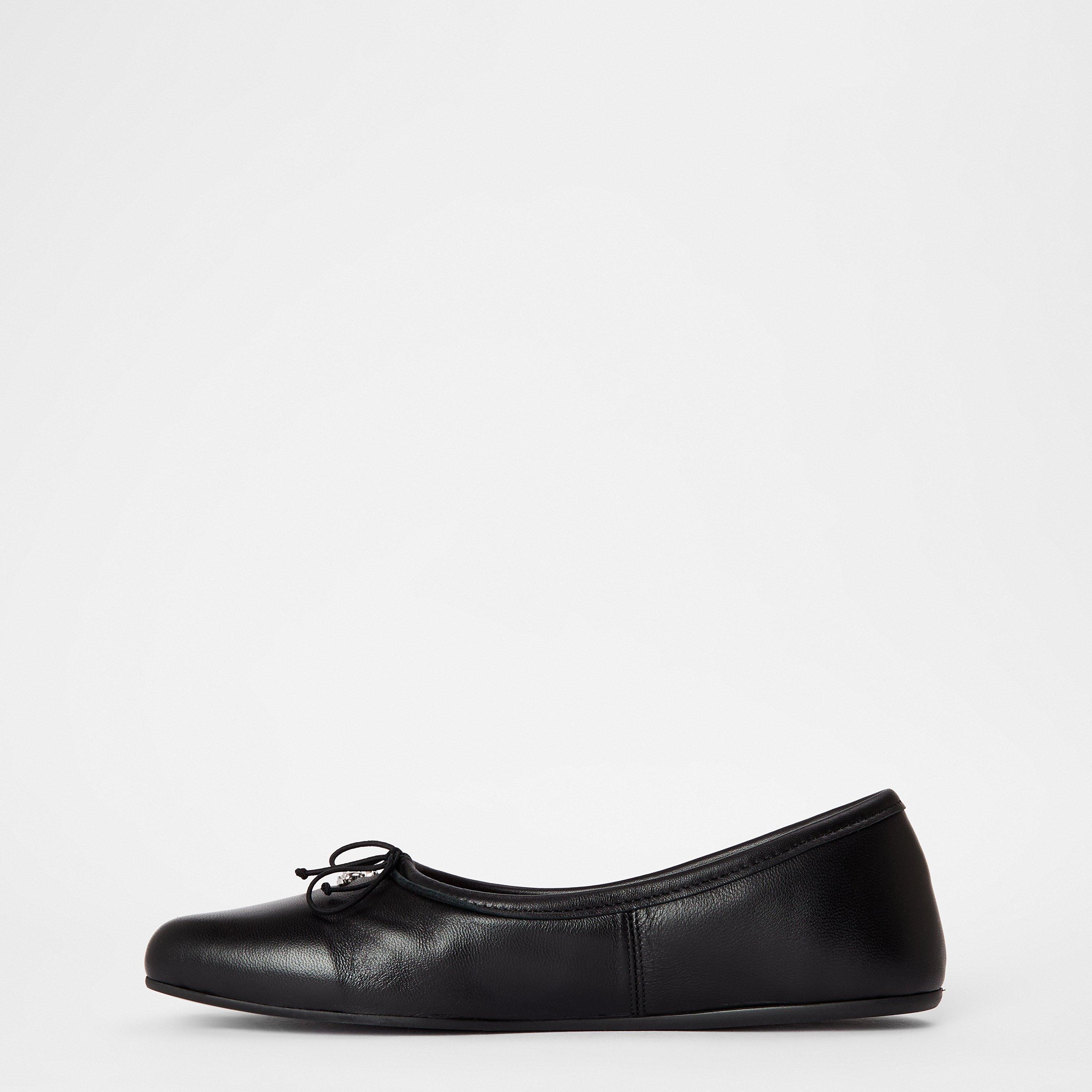 Black Leather - Vivienne Westwood - Women's Leather Brigitte Ballerina Pumps - 2