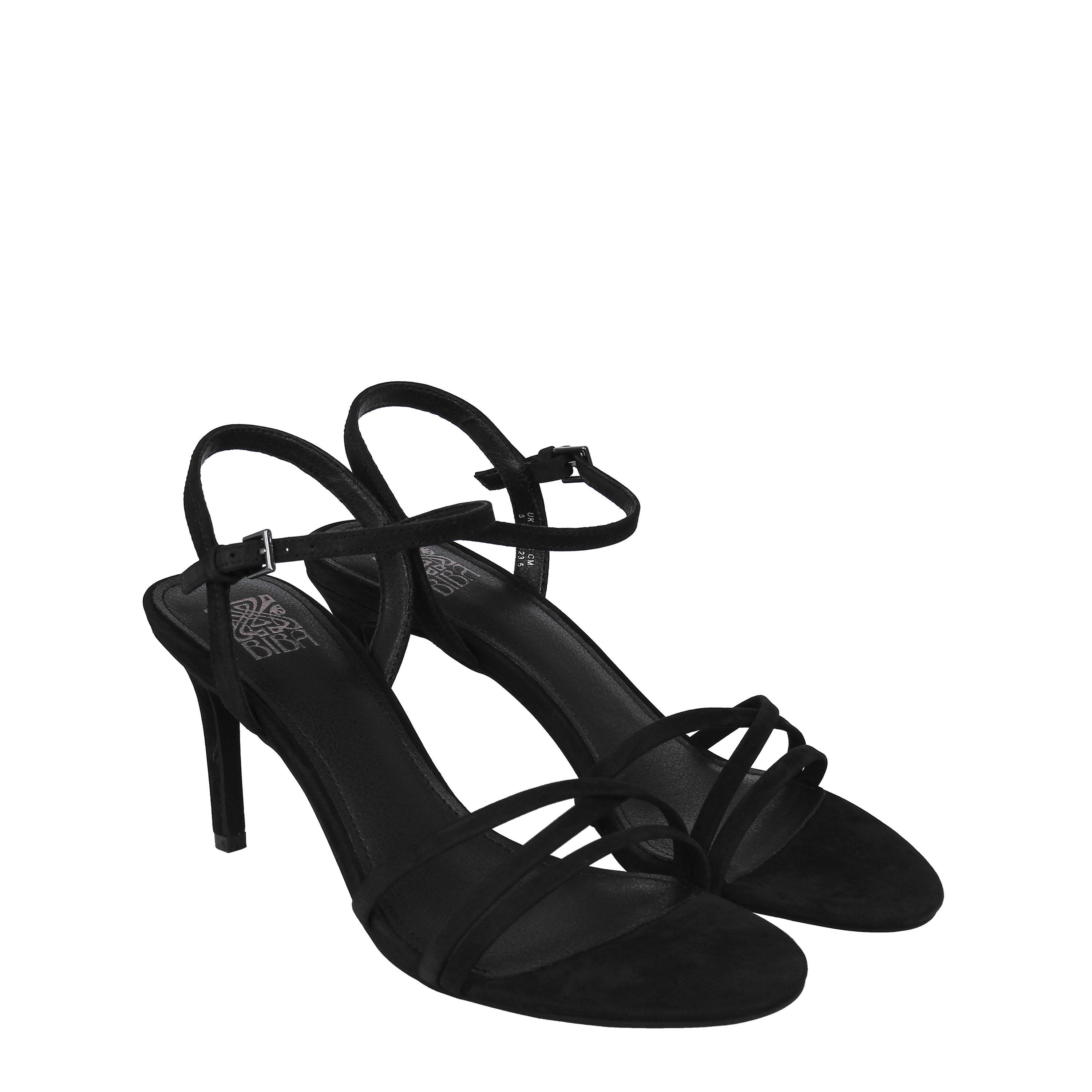 Black Leather - Biba - Women's Gigi Heeled Sandals - 5