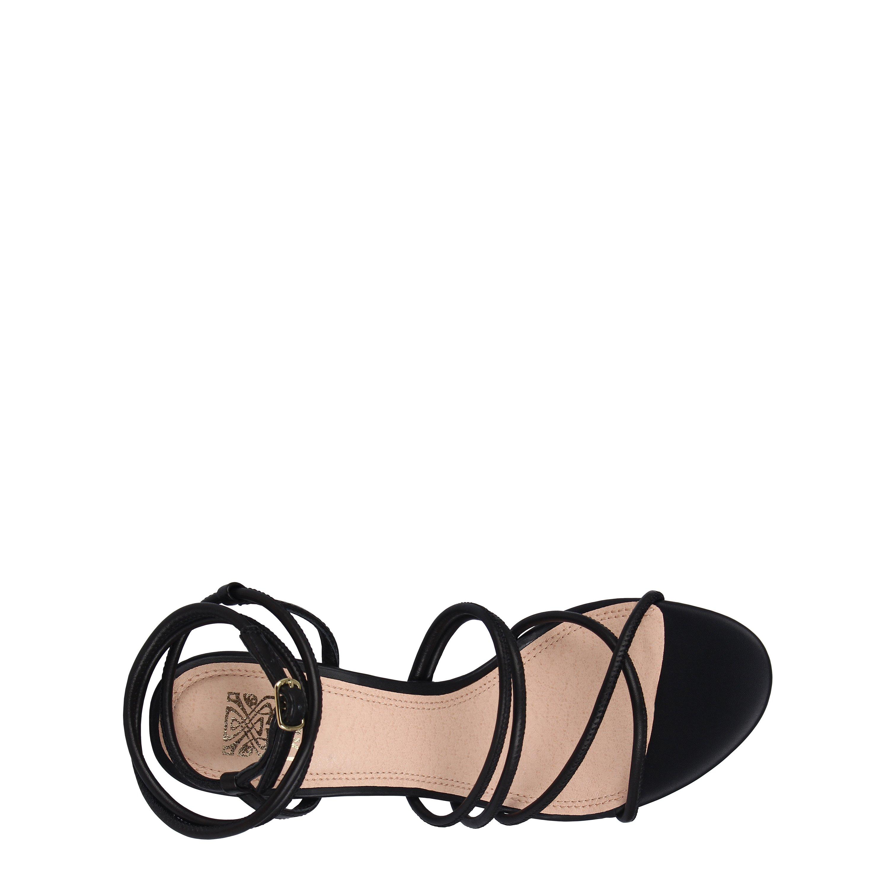 Black Leather - Biba - Women's Selita Heeled Sandals - 3