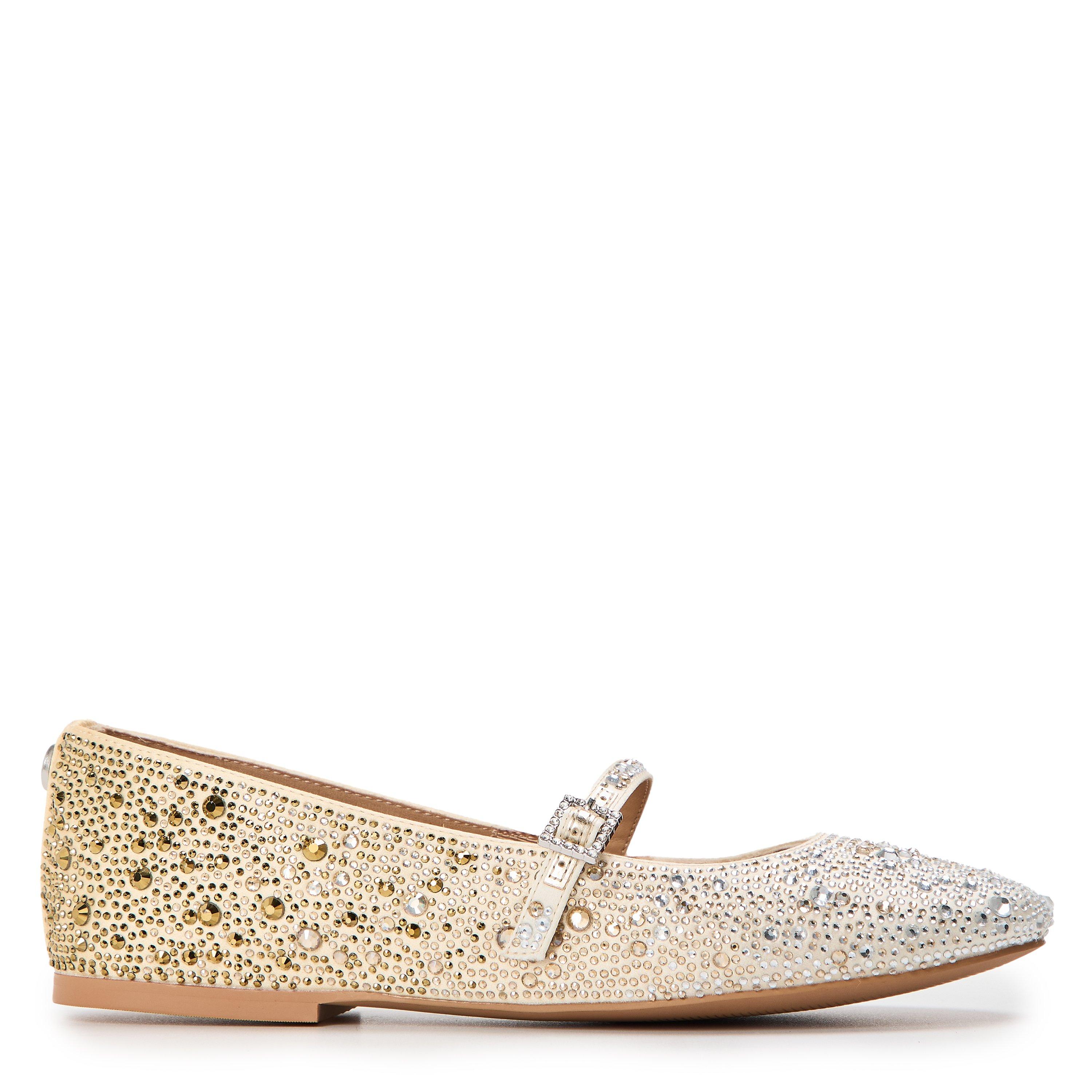 Steve Madden Women's Brissa Leopard Ballet Pumps - Gold  - 5 (38)