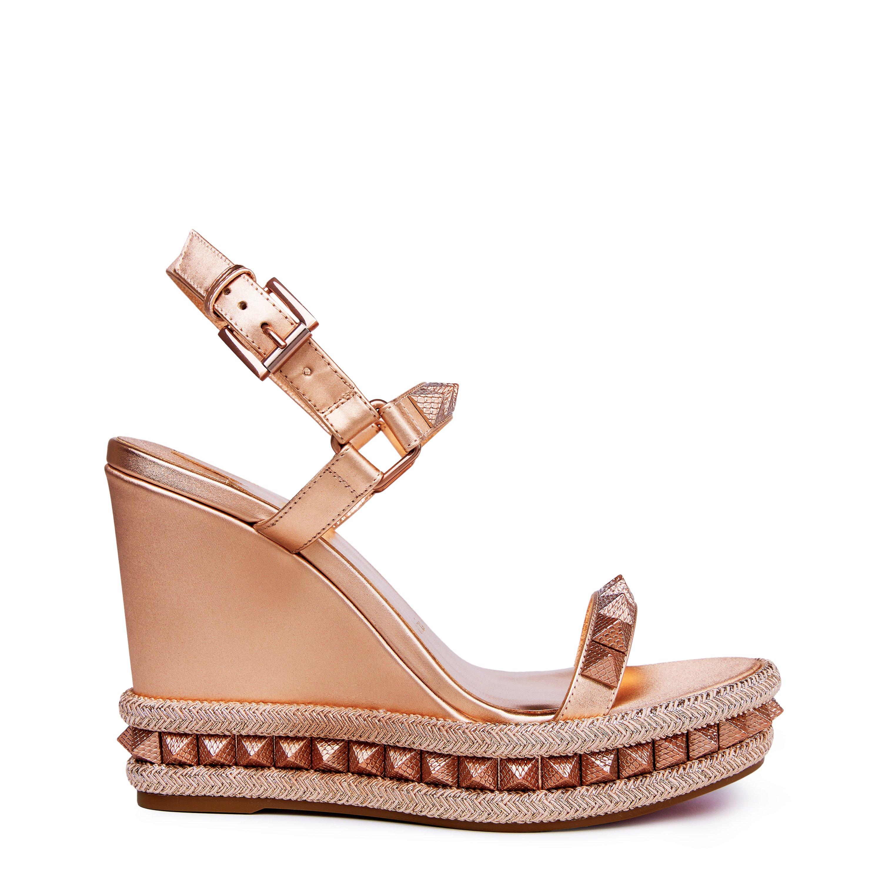 Christian Louboutin Women's Pyraclou Leather Espadrilles, 110mm